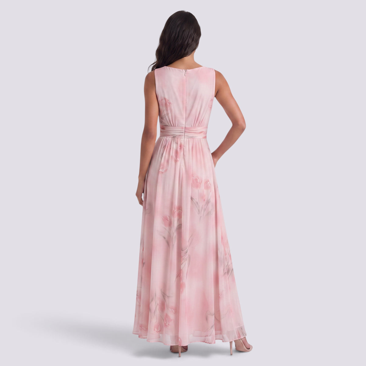Vestido Largo Fiesta Floral Estampado