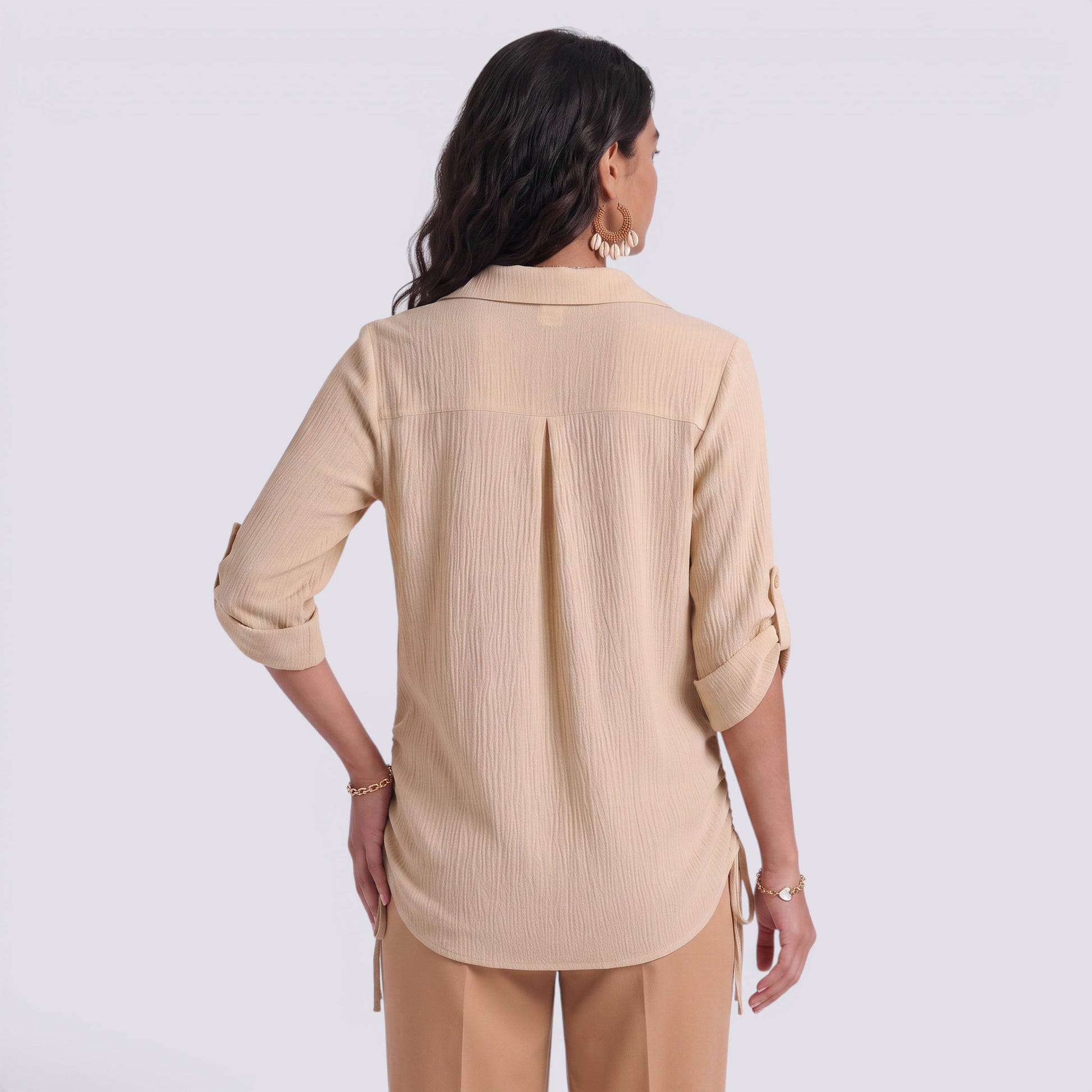 Camisa Playera Mujer Cordones Laterales