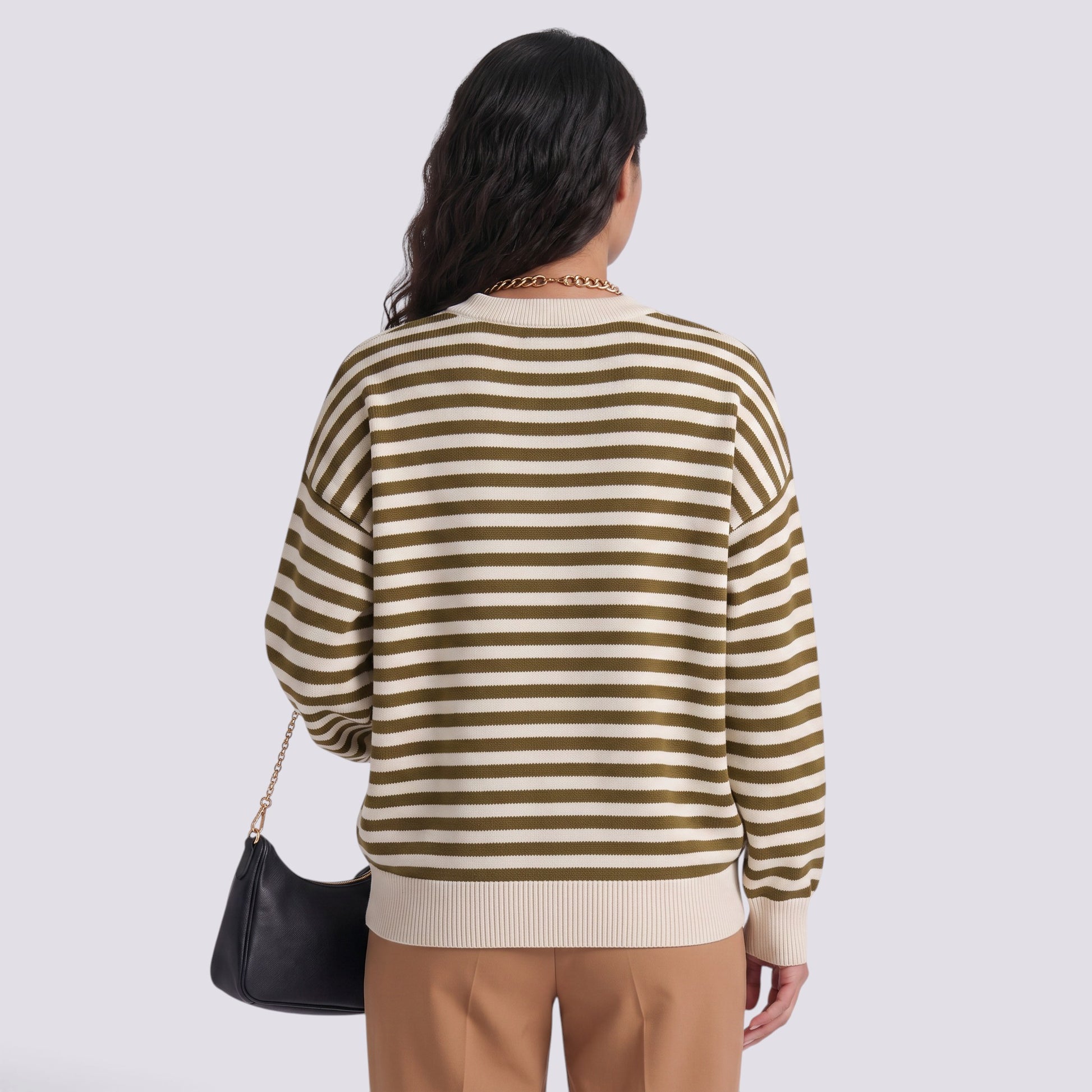 Jersey Mujer Punto Rayas Bicolor