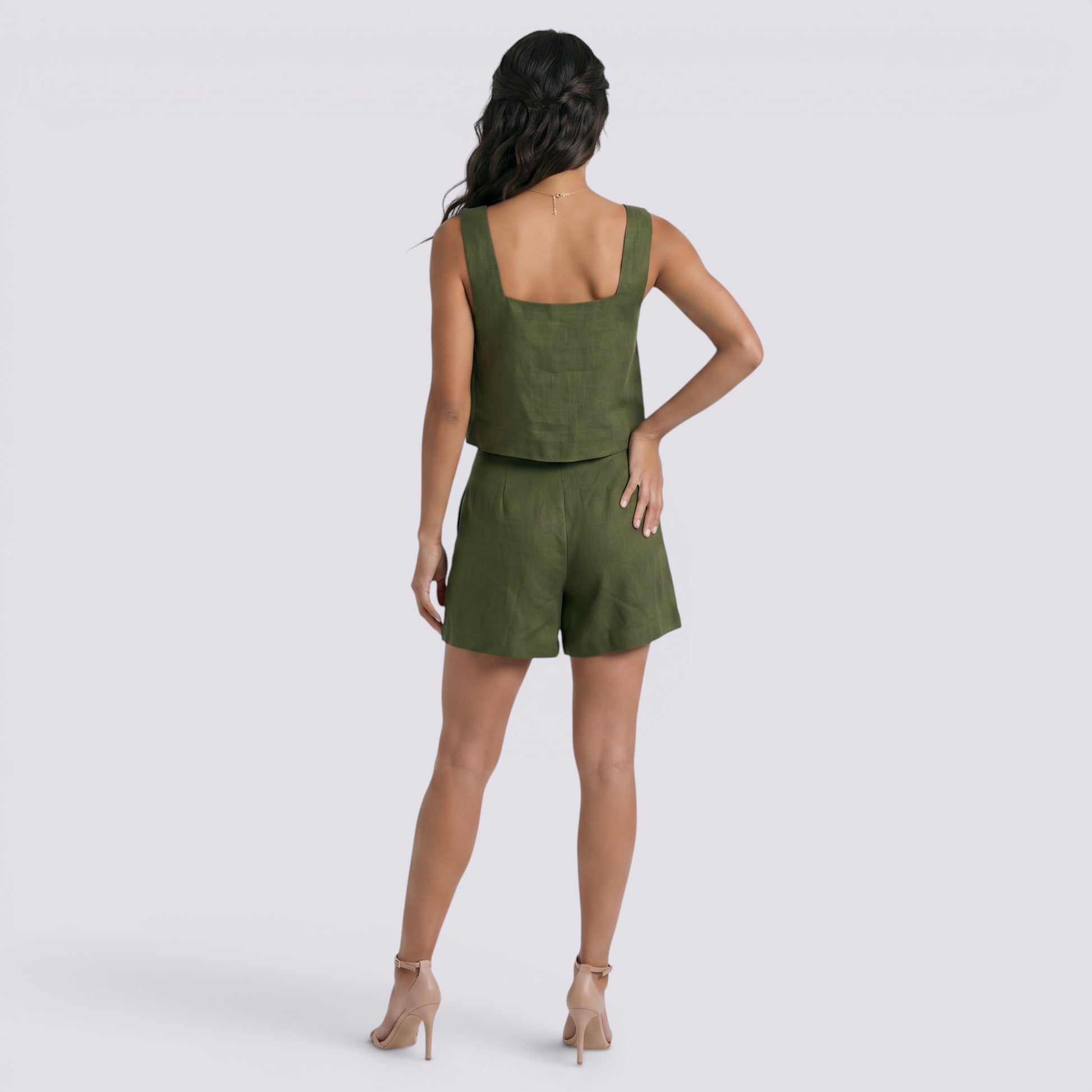 Conjunto de Lino Short y Top Mujer