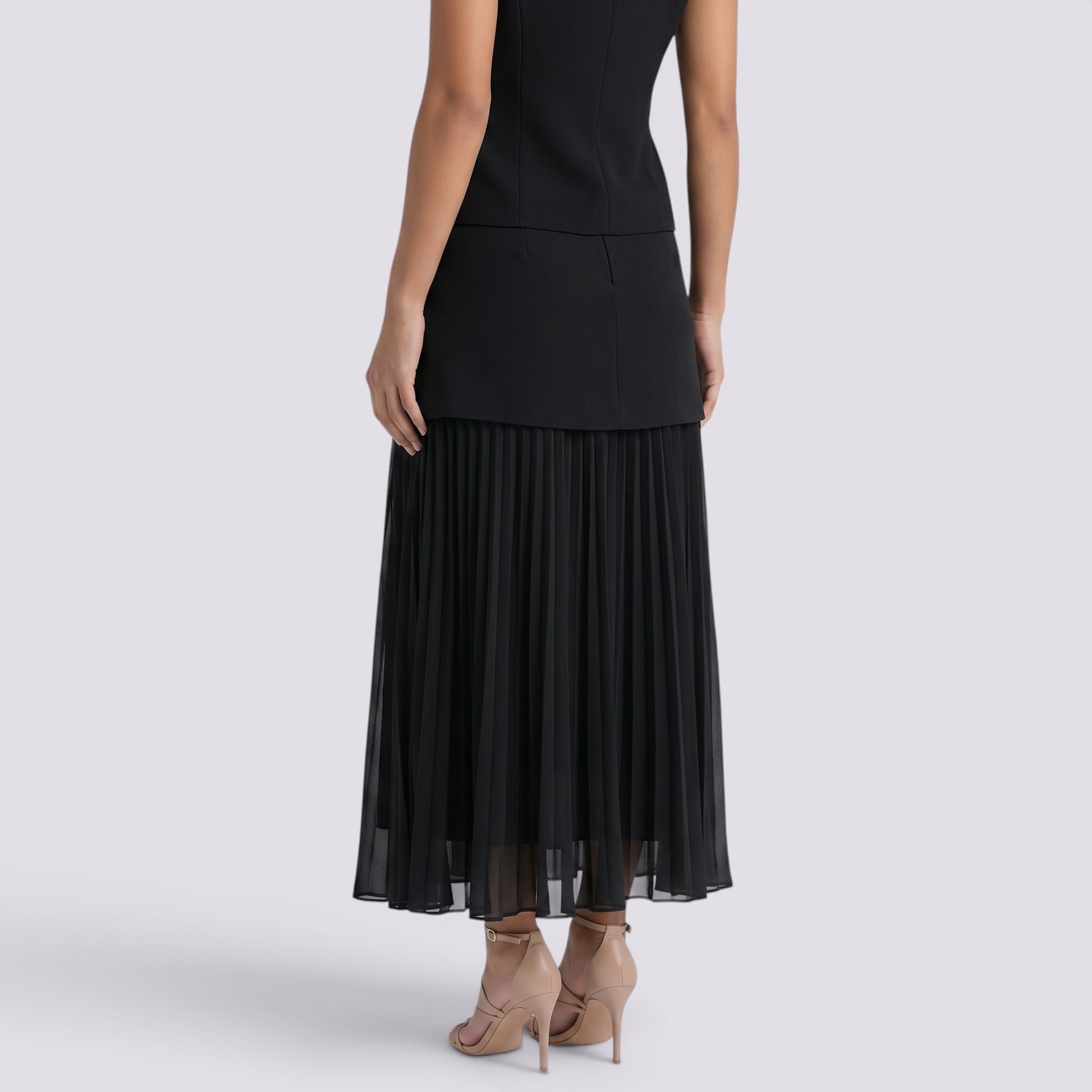 Falda Midi Mujer Cintura Alta