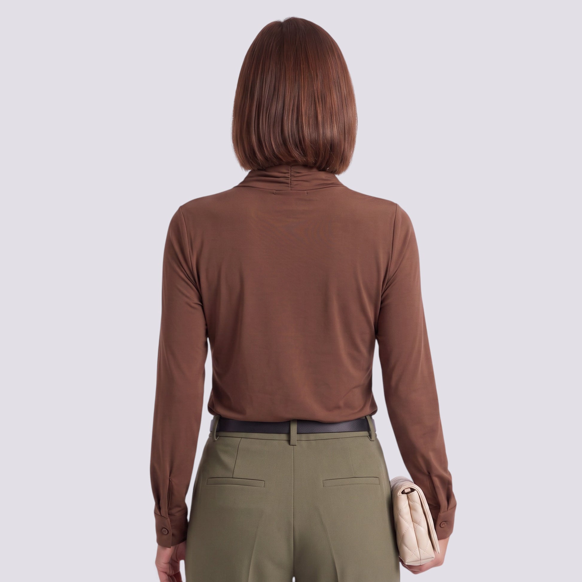 Blusa Mujer Manga Larga Escote Cruzado