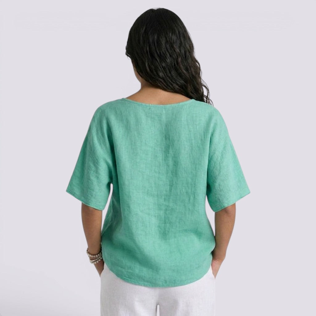 Camiseta Mujer Holgada Lino Verano