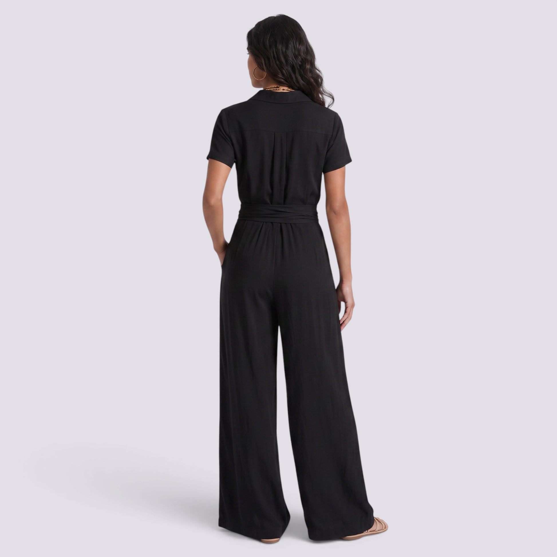 Conjunto Mujer Camisa Pantalón Cintura Alta Mujer Palazzo