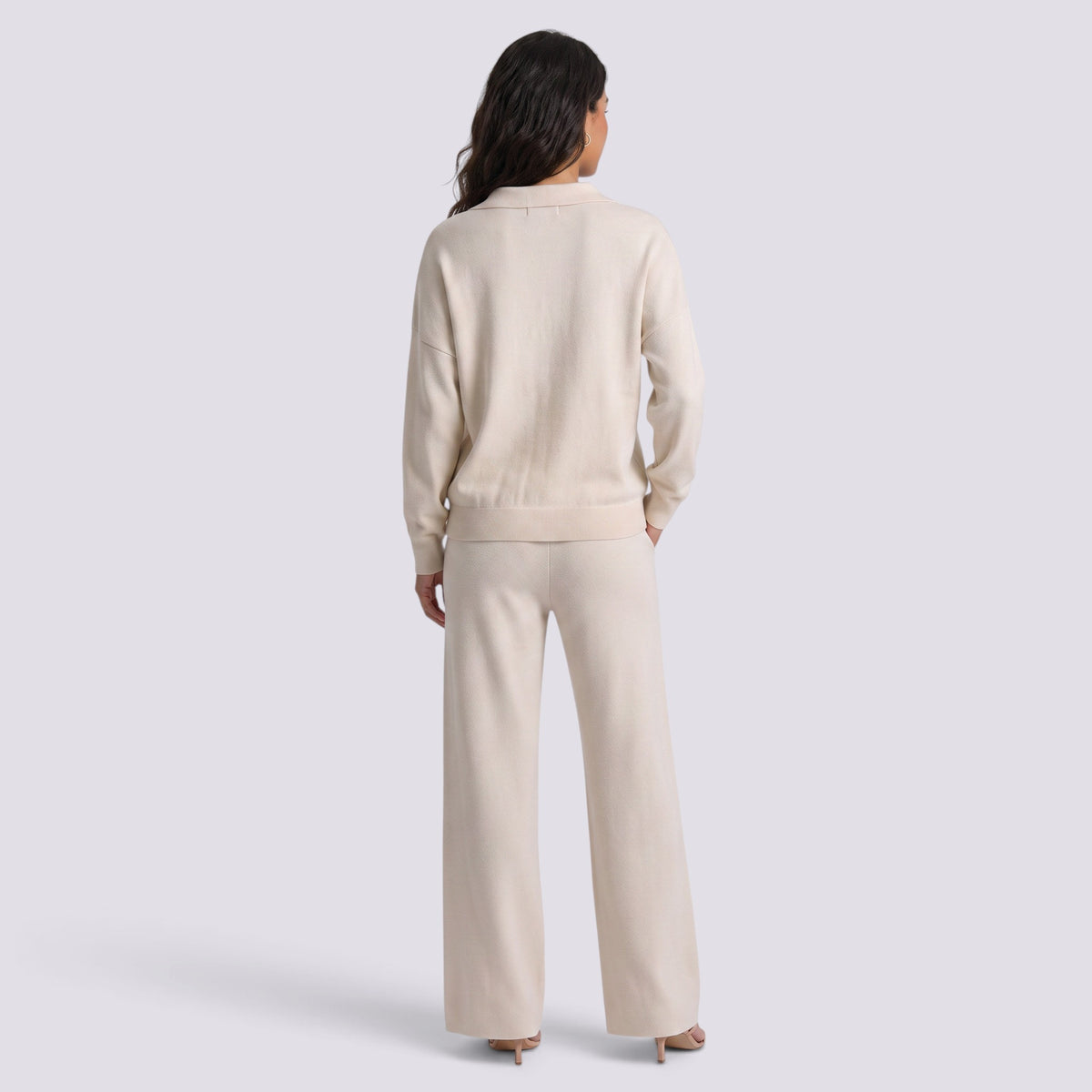 Conjunto Punto Mujer Polo Pantalón Ancho