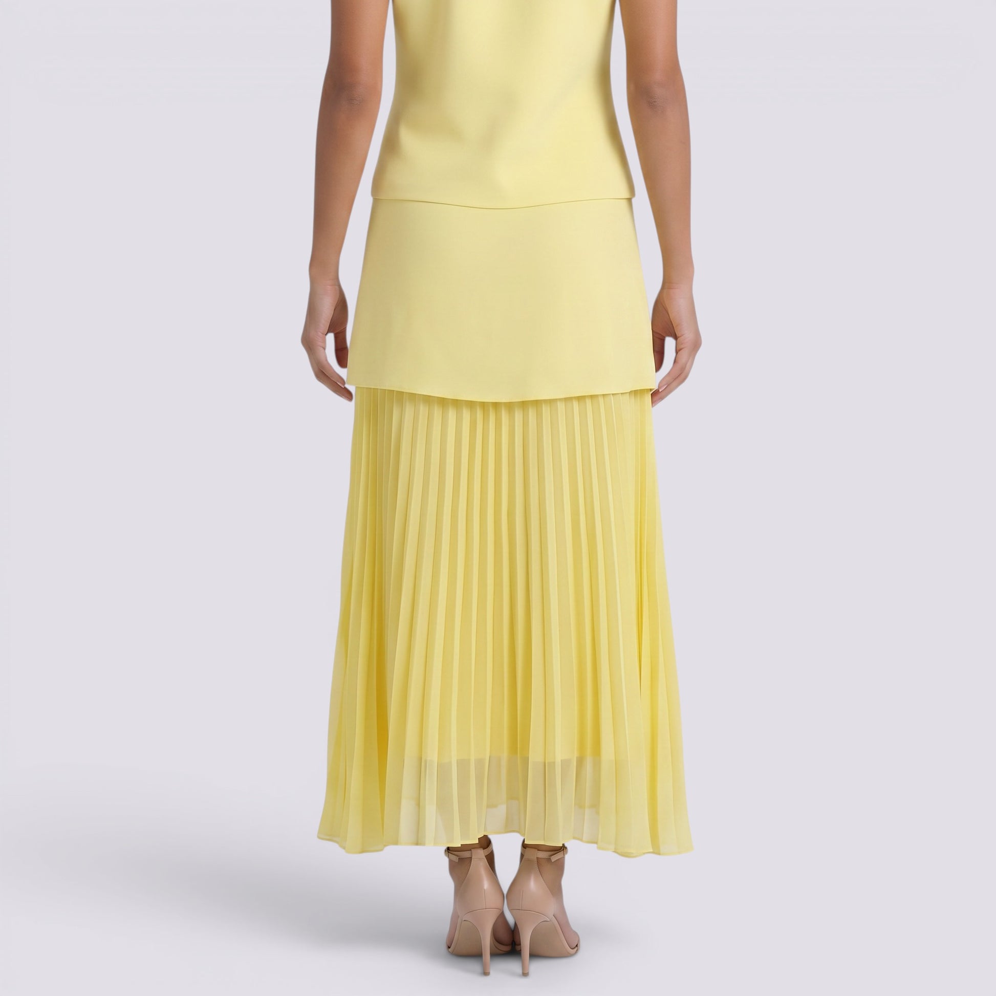 Falda Midi Mujer Cintura Alta