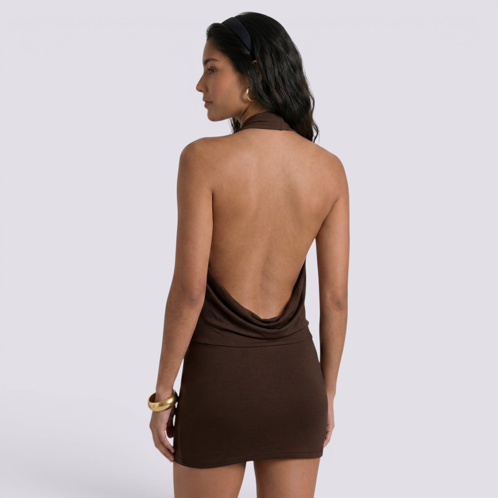 Vestido Halter Mujer Verano Elegante