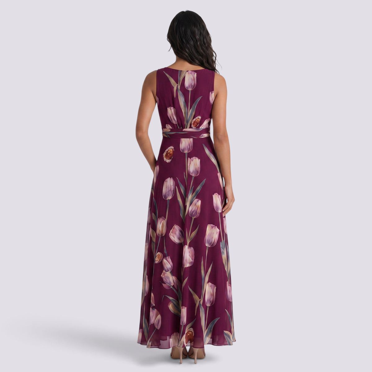 Vestido Largo Fiesta Floral Estampado