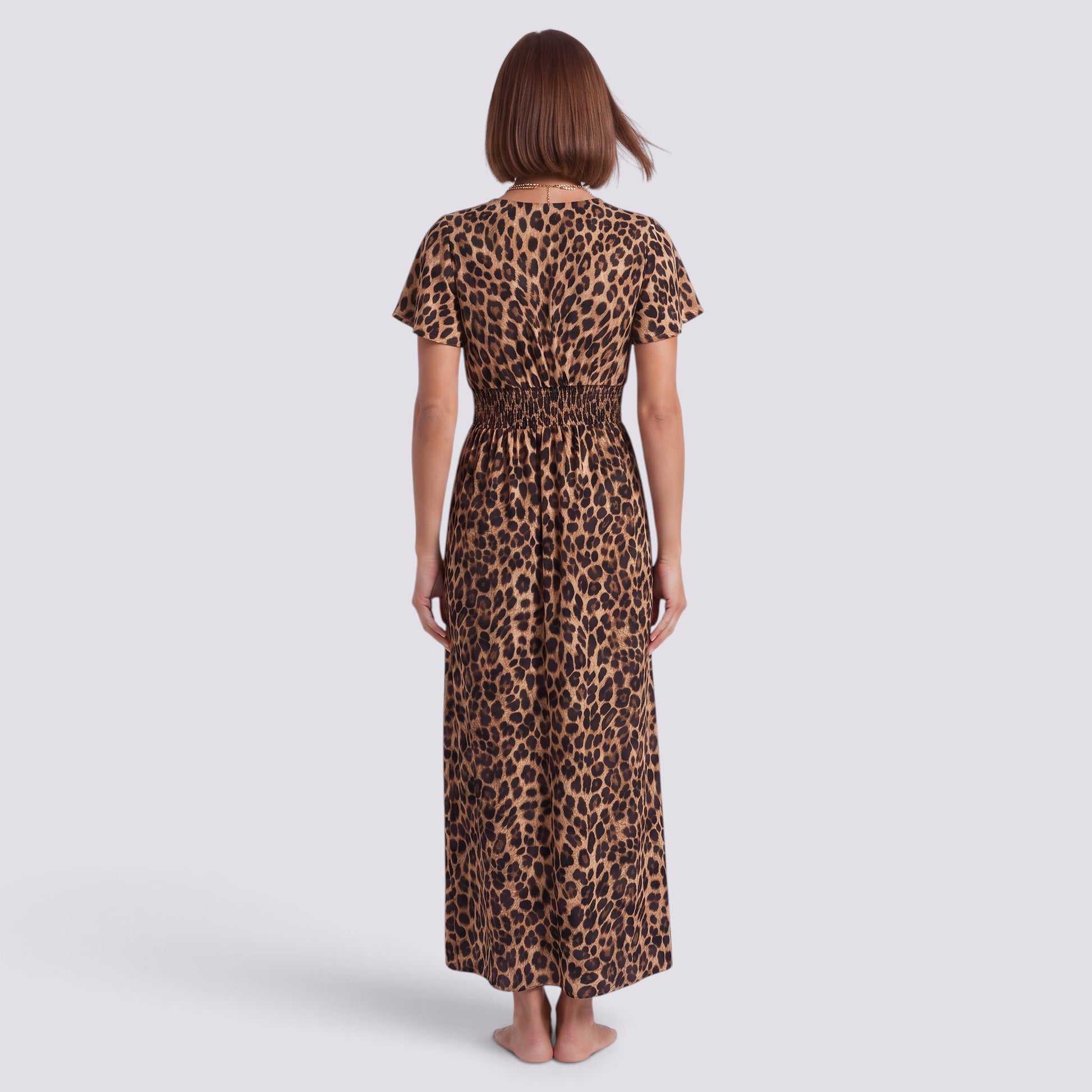 Vestido Largo Mujer Verano Elegante Manga Corta