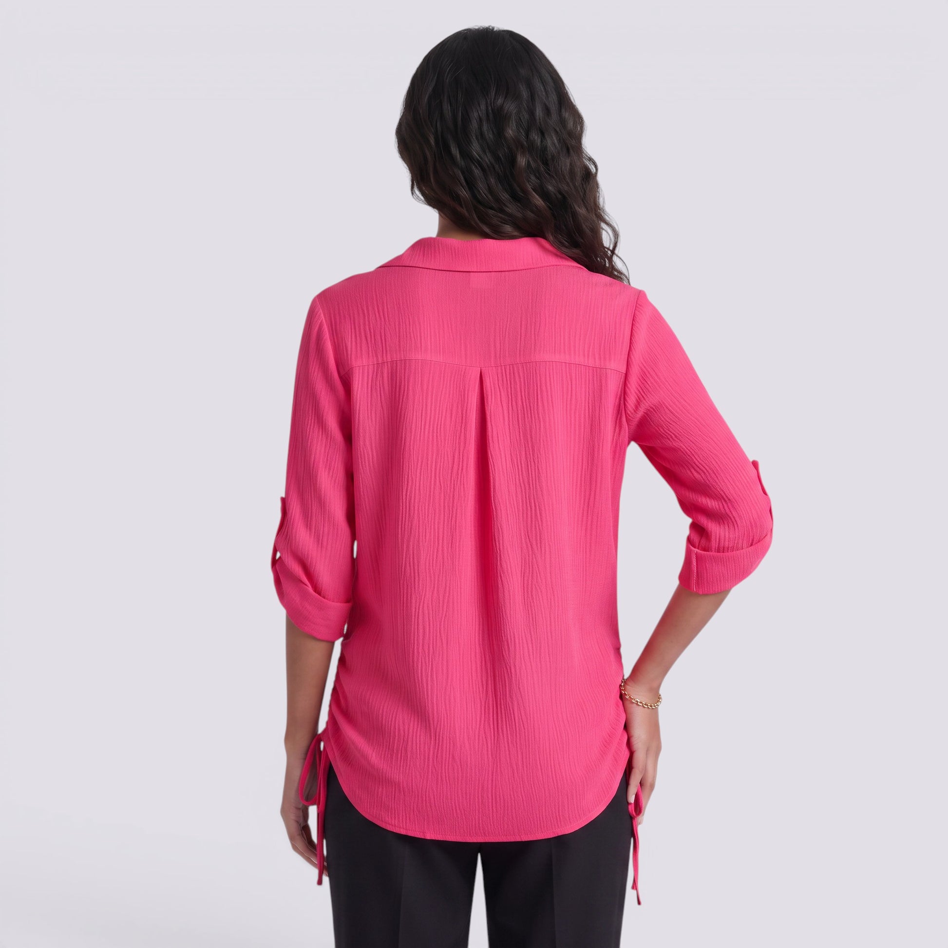 Camisa Playera Mujer Cordones Laterales