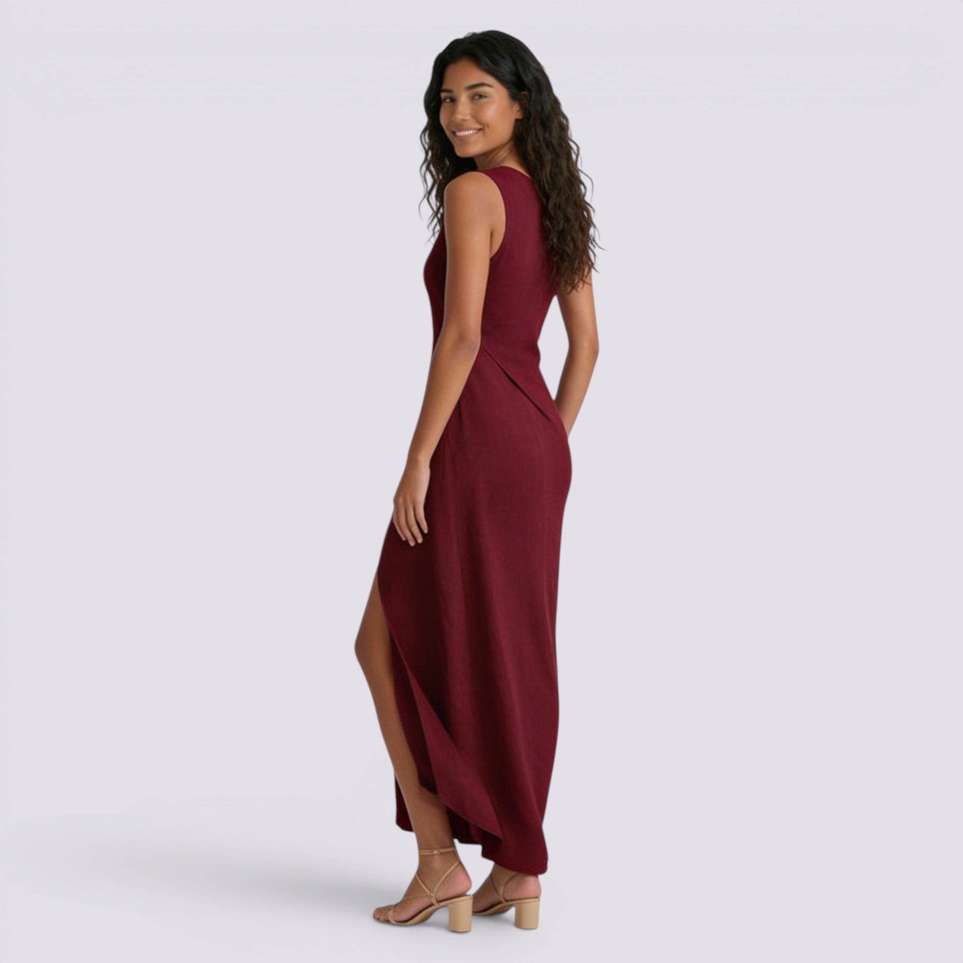 Vestido Largo Asimétrico Mujer
