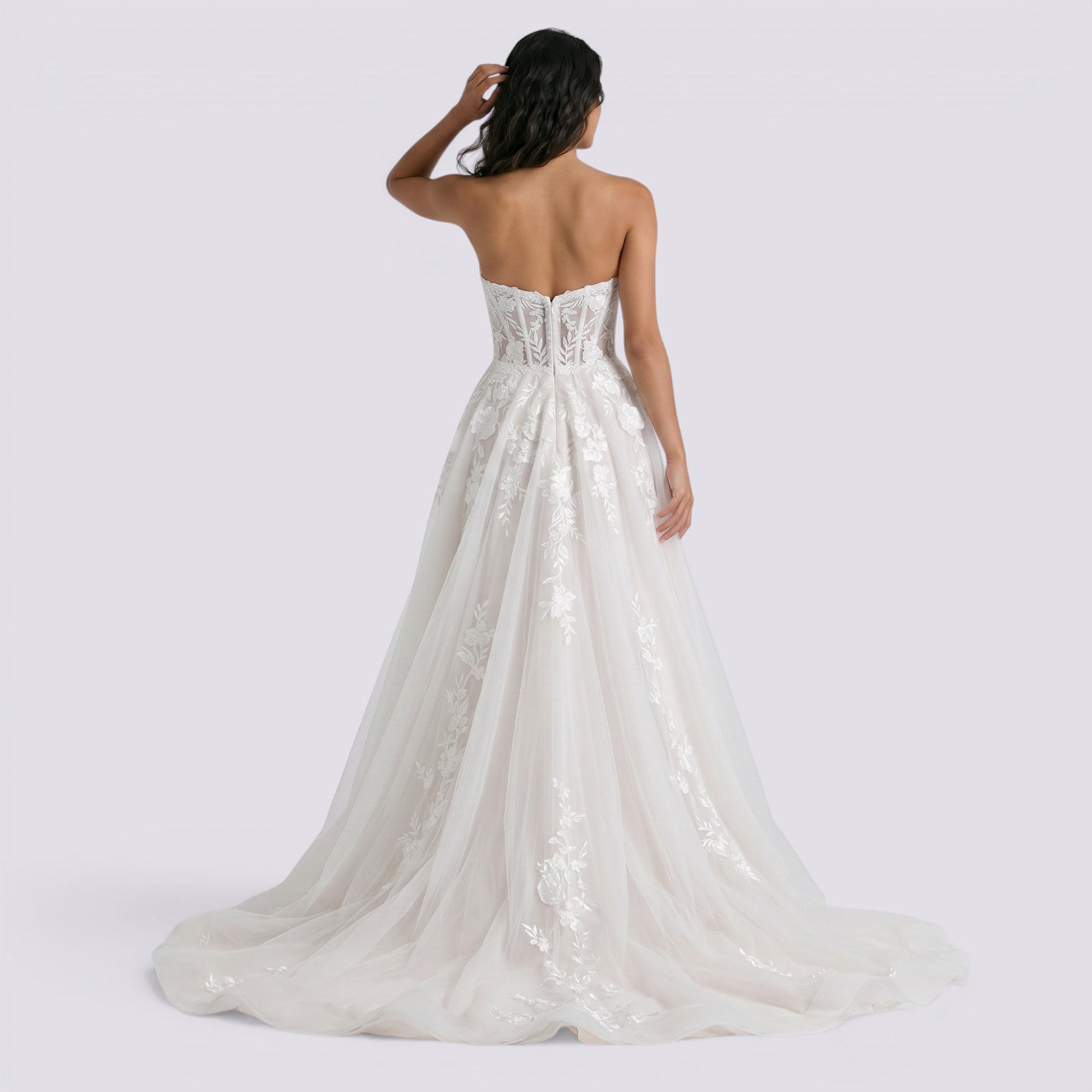 Vestido de Novia Mujer Palabra de Honor Encaje