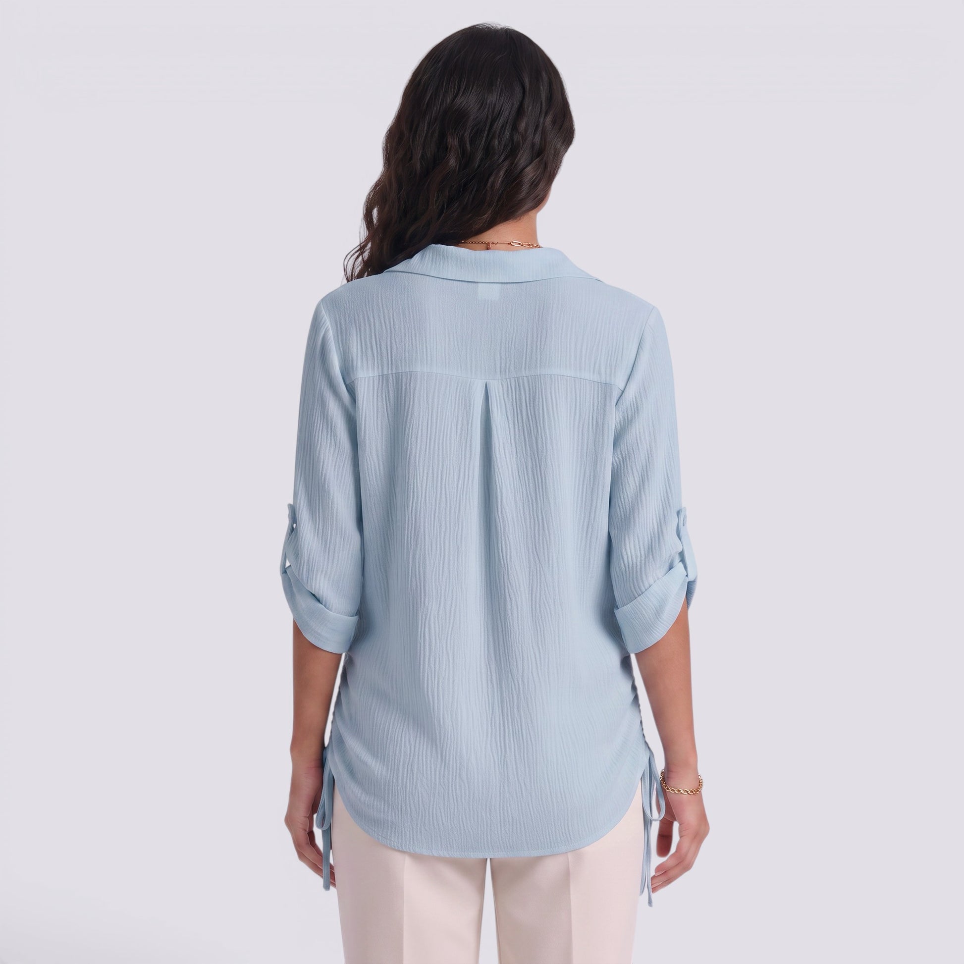 Camisa Playera Mujer Cordones Laterales