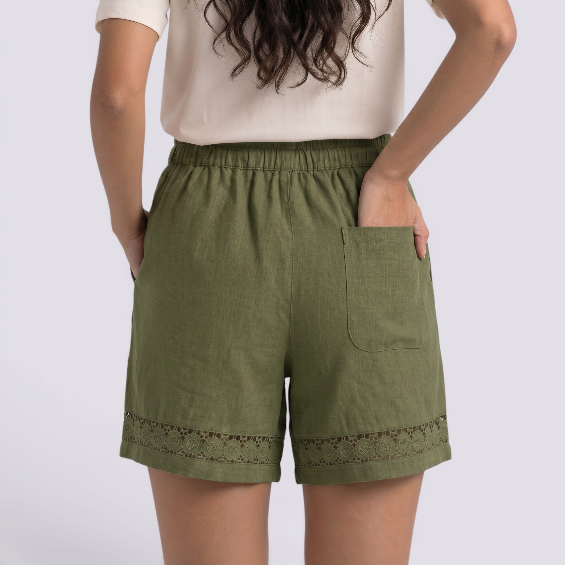 Pantalones Cortos Mujer Verano Lino