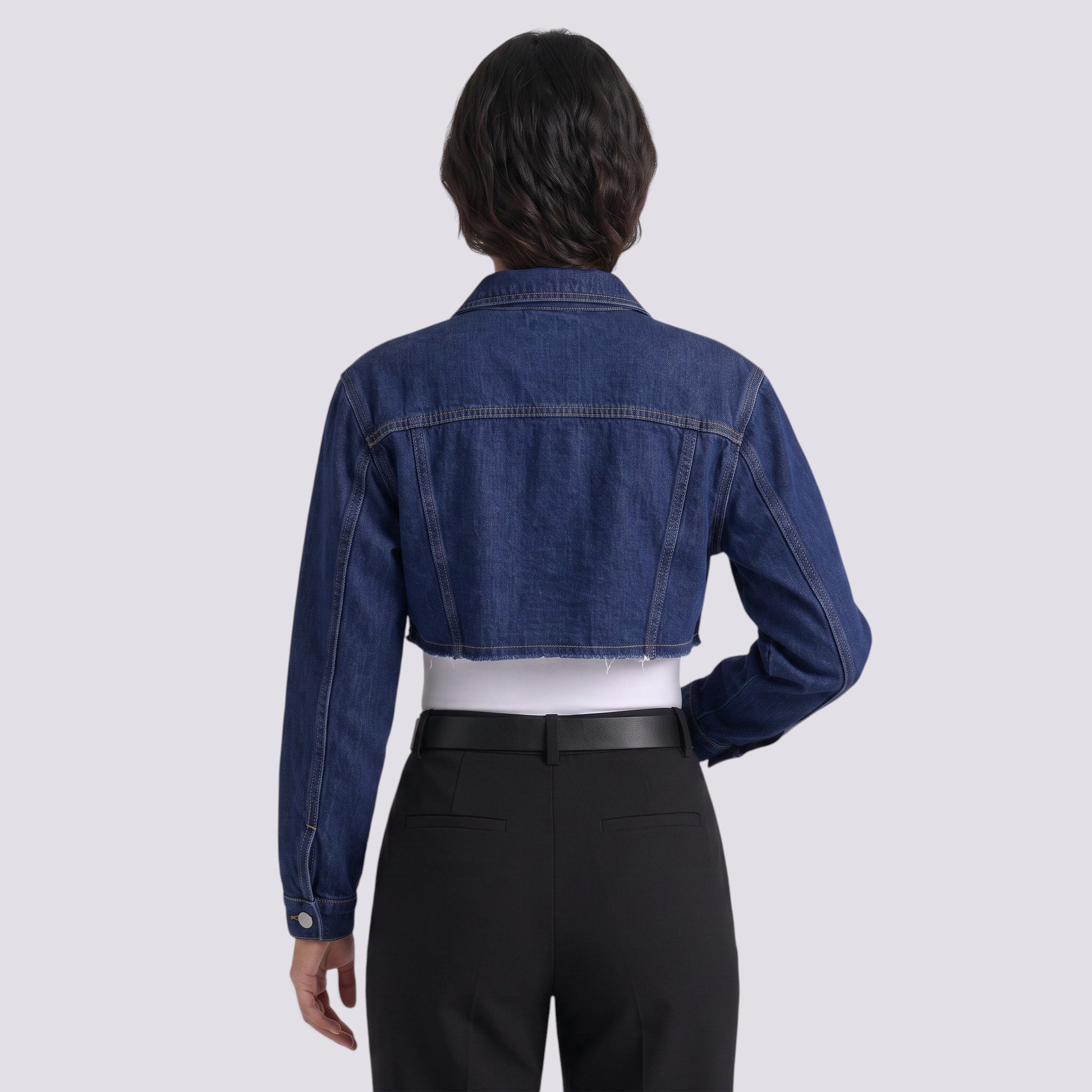 Chaqueta Vaquera Mujer Corta Entallada