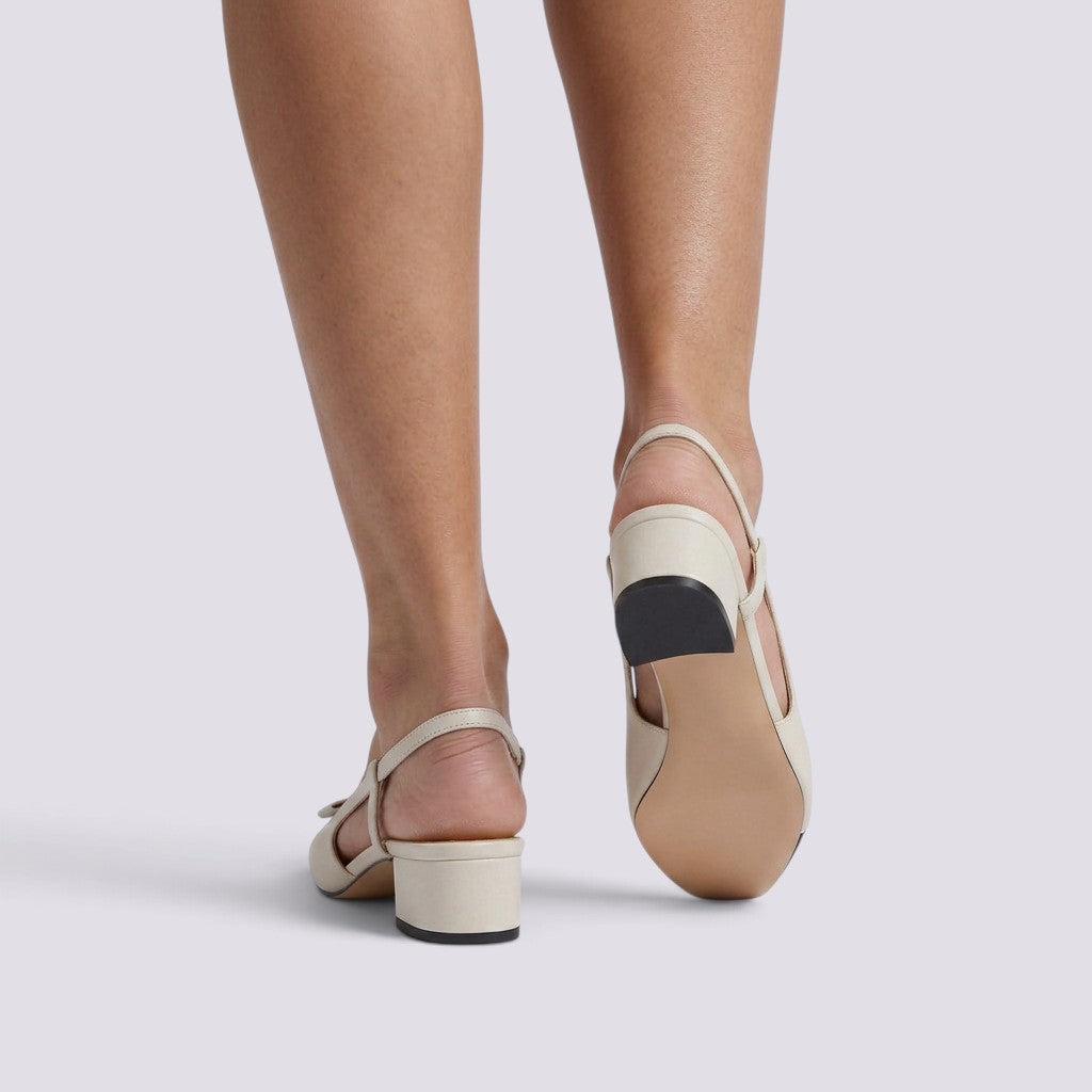 Sandalias Mujer de Piel Punta Cuadrada