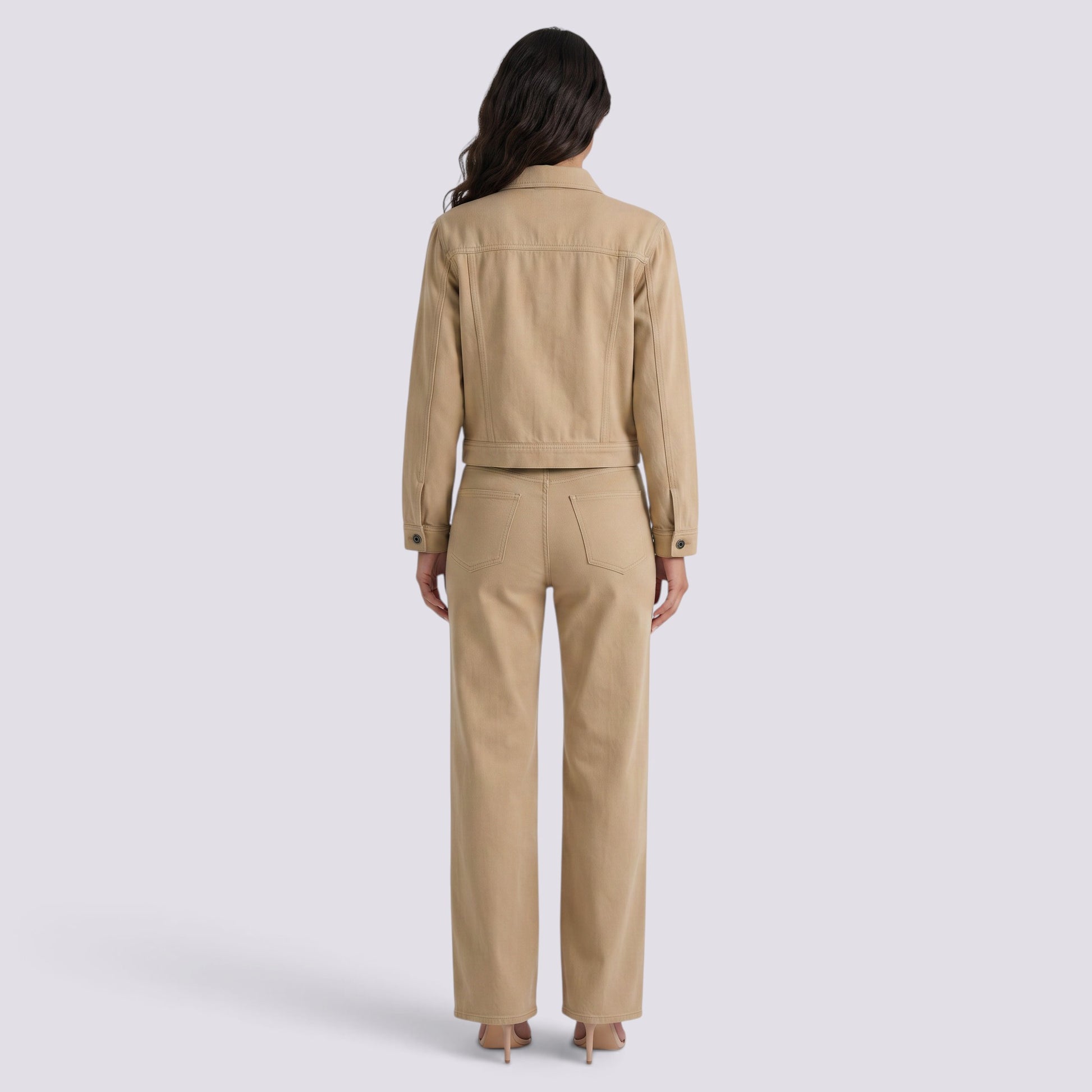 Conjunto Vaquero Mujer Chaqueta Pantalón Ancho