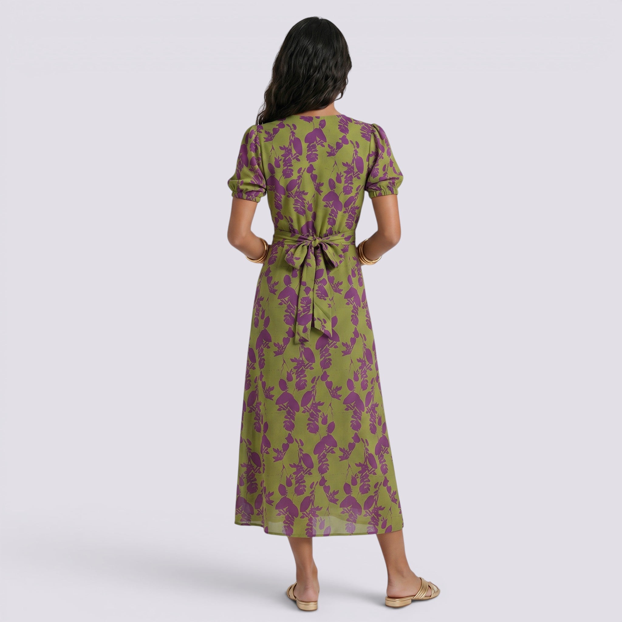 Vestido Midi Mujer Estampado Floral Verano