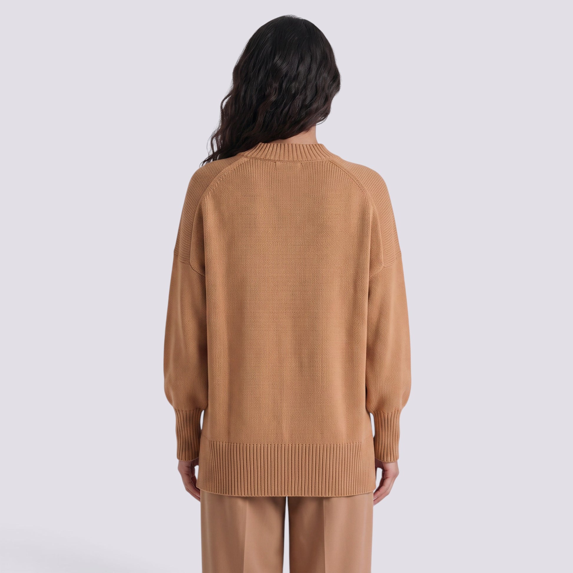 Jersey Mujer de Punto Grueso Cuello Redondo