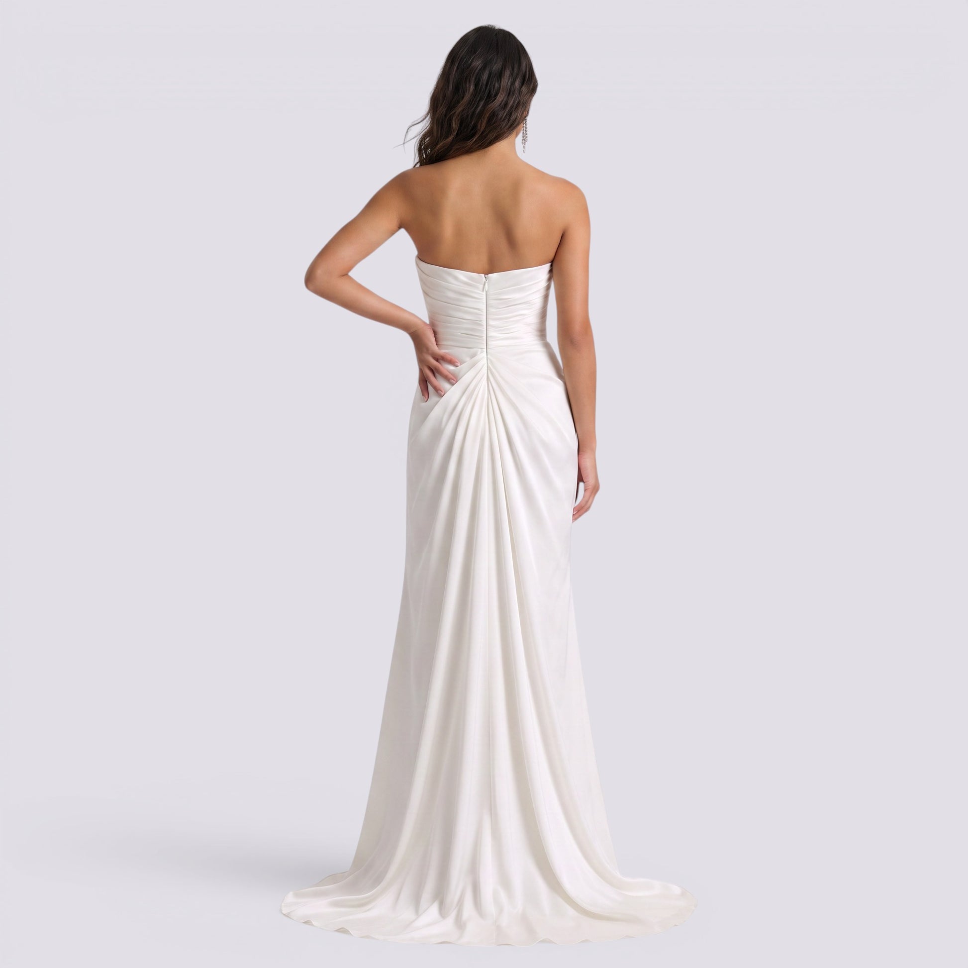 Vestido Fiesta Mujer Palabra de Honor con Pedrería