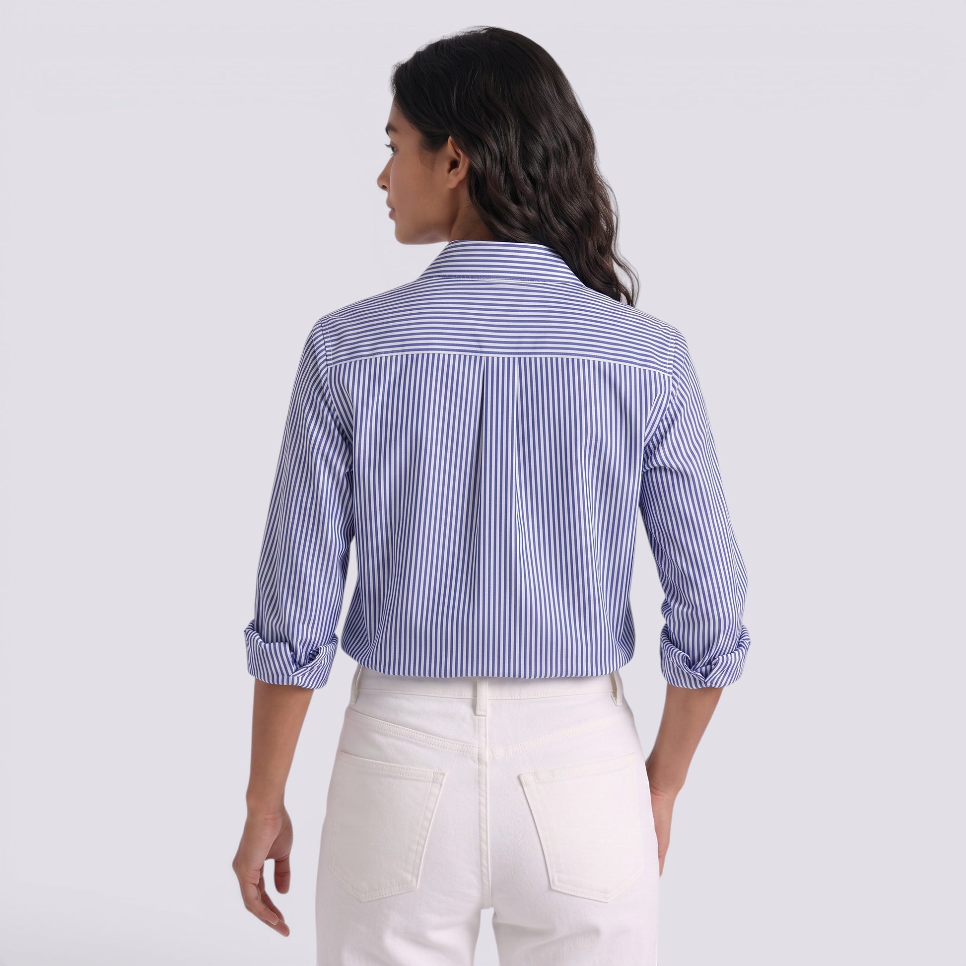 Camisa Mujer Rayas Manga Larga Elegante
