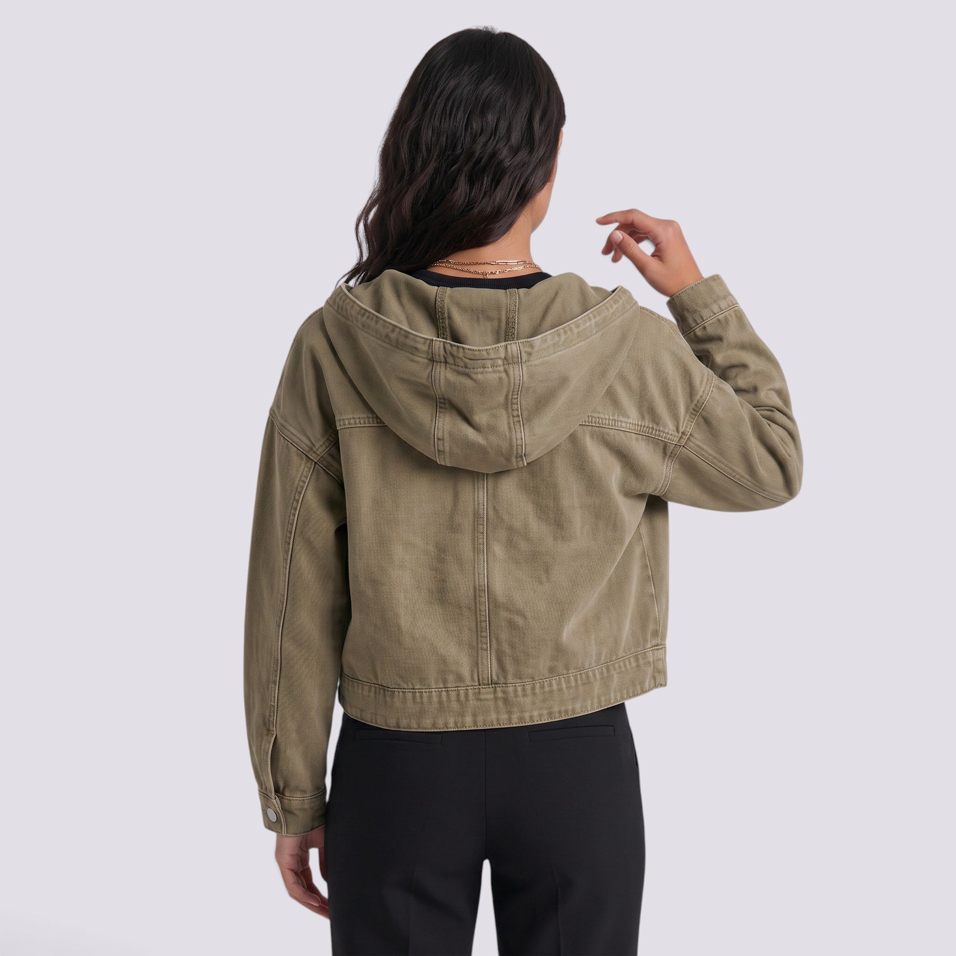 Chaqueta Vaquera Mujer con Capucha