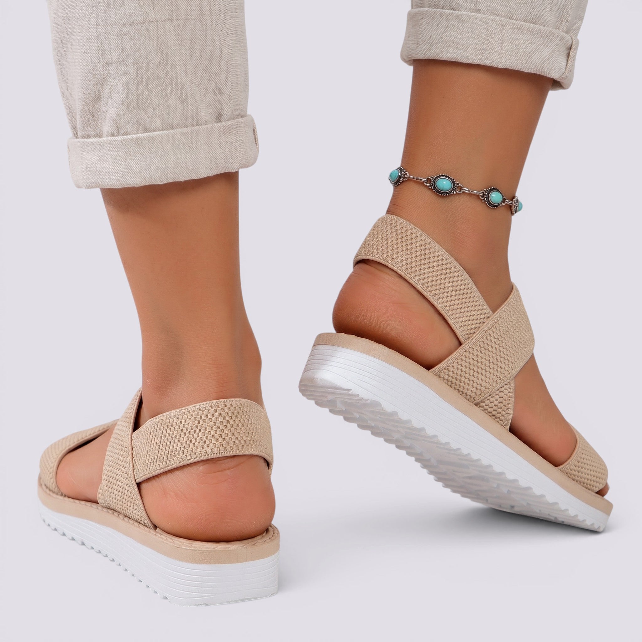 Sandalias Planas Mujer con Plataforma Verano