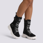 Botas militares mujer caña media negro vista frontal