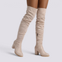 Botas mosqueteras mujer efecto ante Albaricoque - vista frontal
