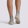 Botines militares mujer con cordones gris - vista trasera