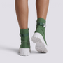 Botines Militares Mujer Lona con Plataforma - Verde - vista trasera