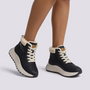 Botines Mujer Deportivos Forro Borreguito Negro - vista frontal