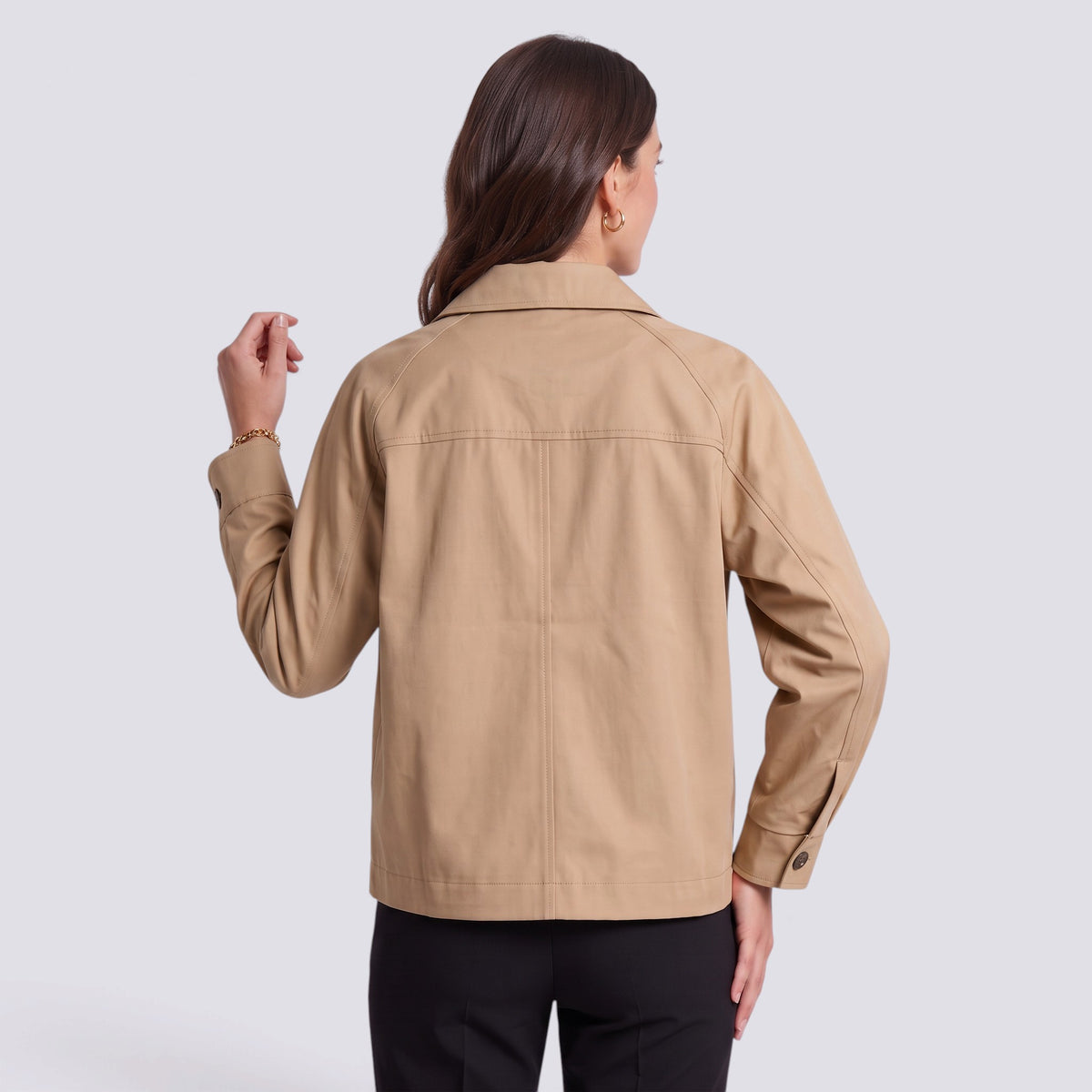 Gabardina Mujer Corte Holgado Midi
