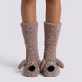 Calcetines altos de casa mujer perrito en topo, vista frontal