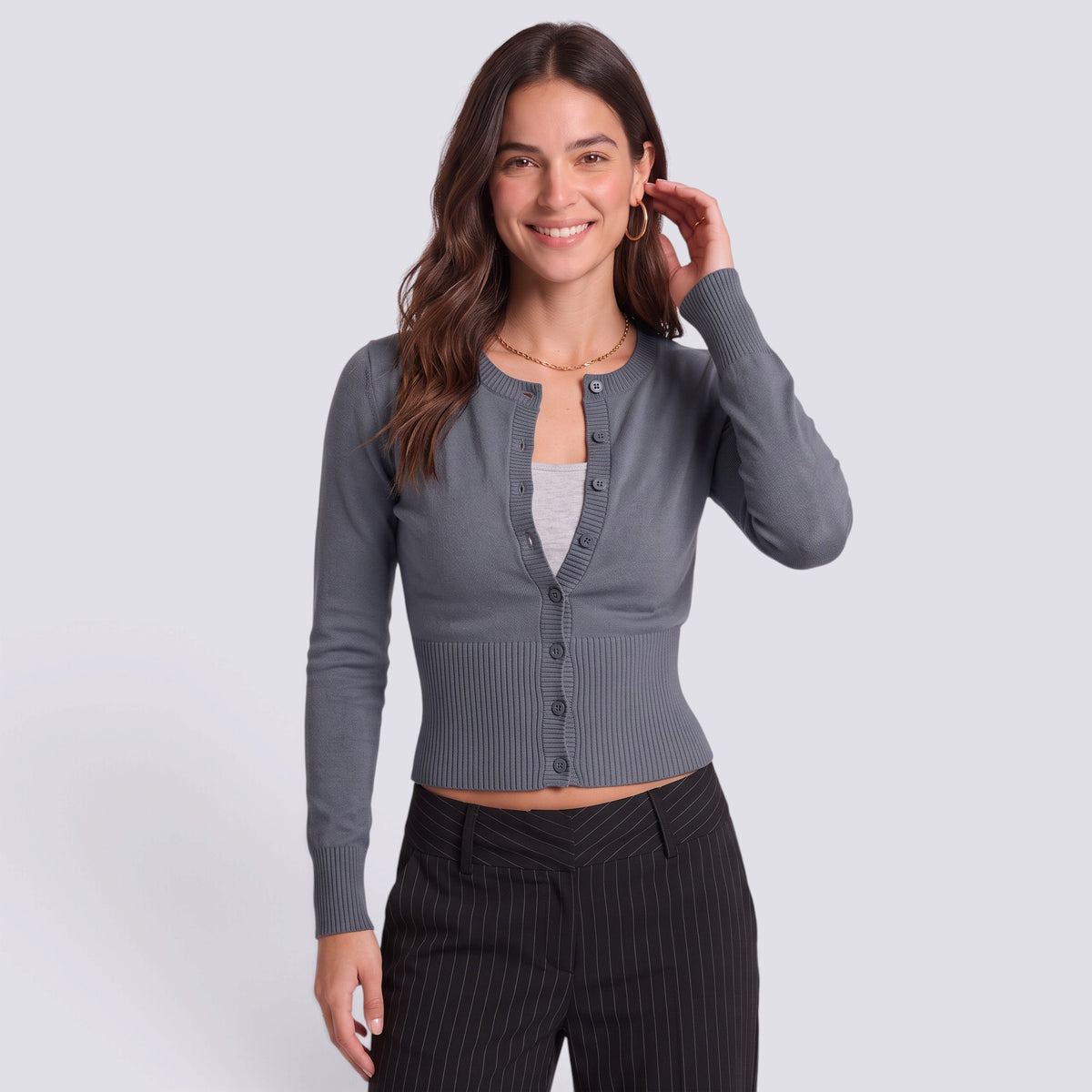 Camisa Mujer Manga Larga con Botones