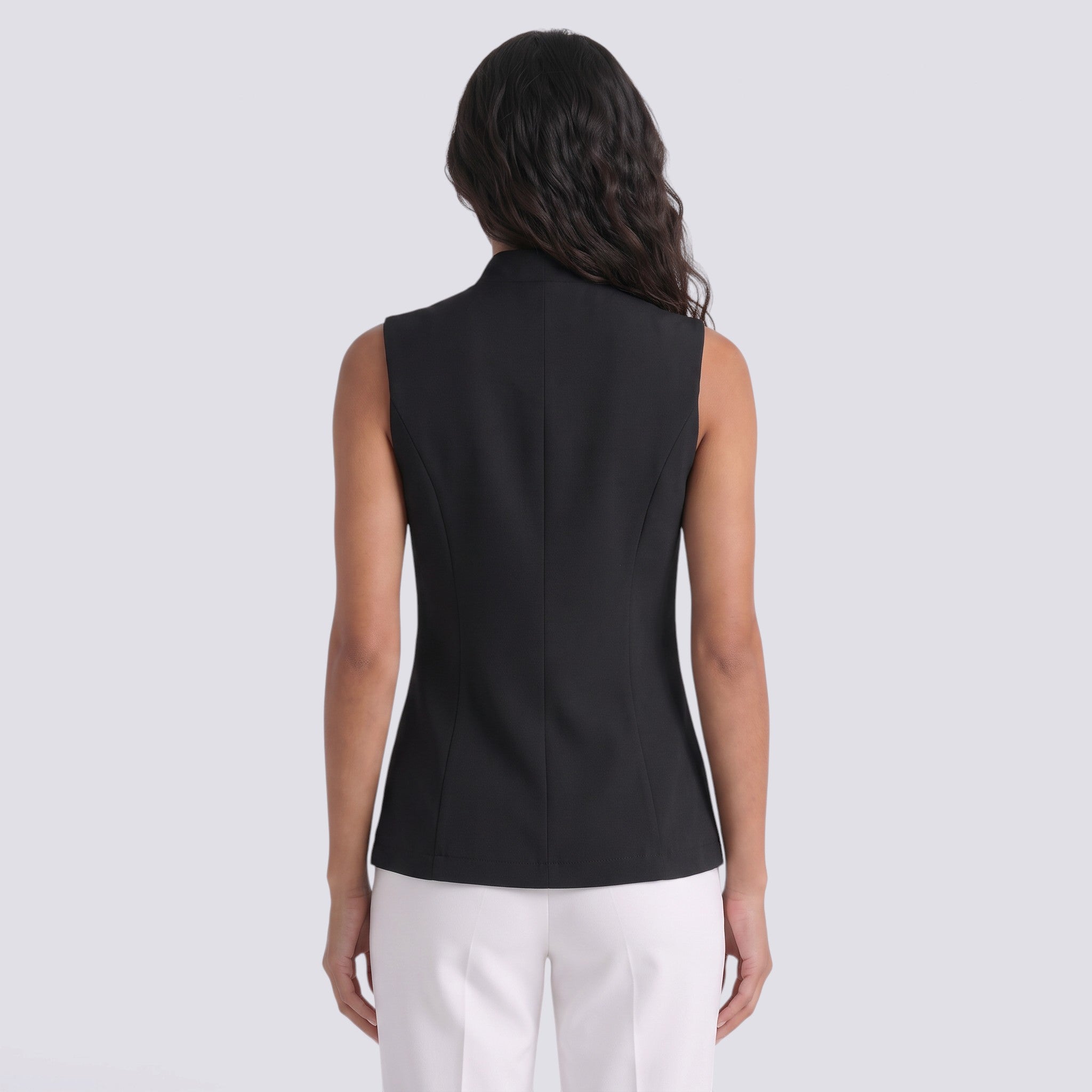Chaleco Traje Mujer Entallado con Botones