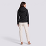 Chaqueta acolchada entallada con capucha en negro, vista trasera