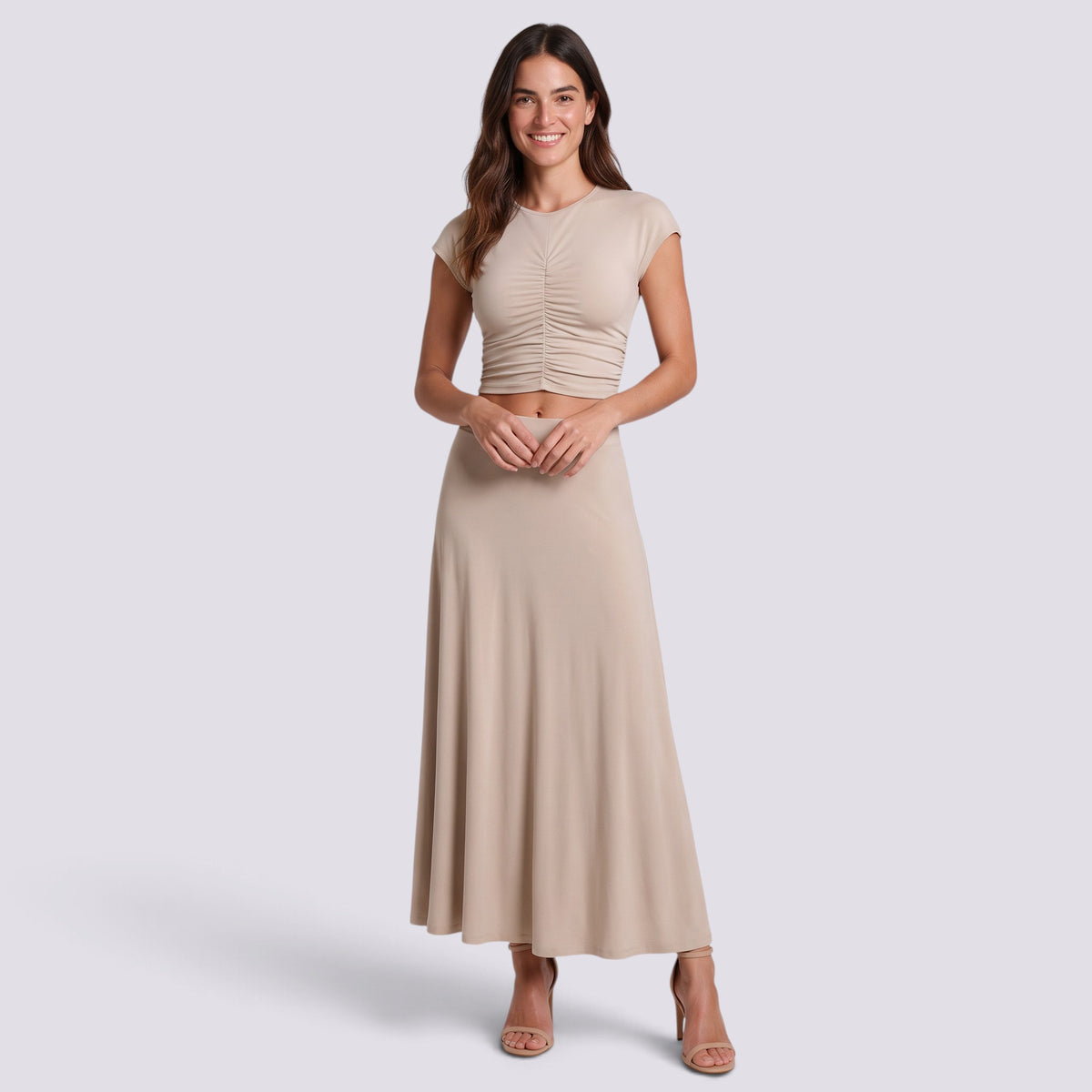 Conjunto de Falda Midi y Top Mujer