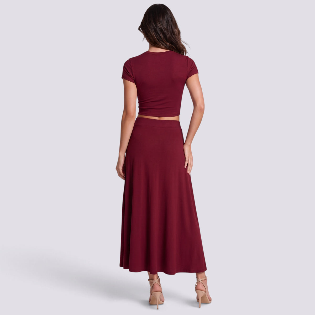 Conjunto de Falda Midi y Top Mujer
