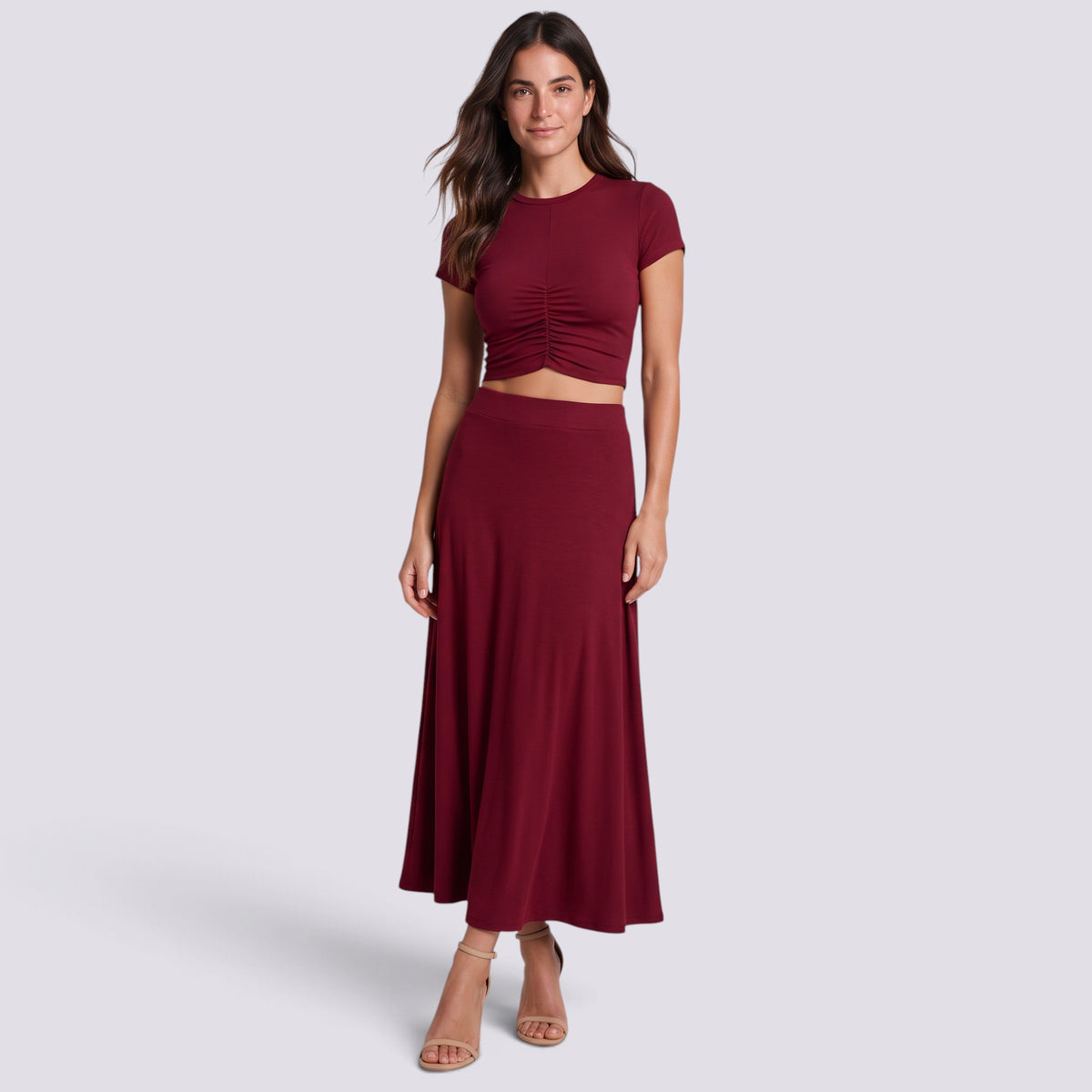 Conjunto de Falda Midi y Top Mujer