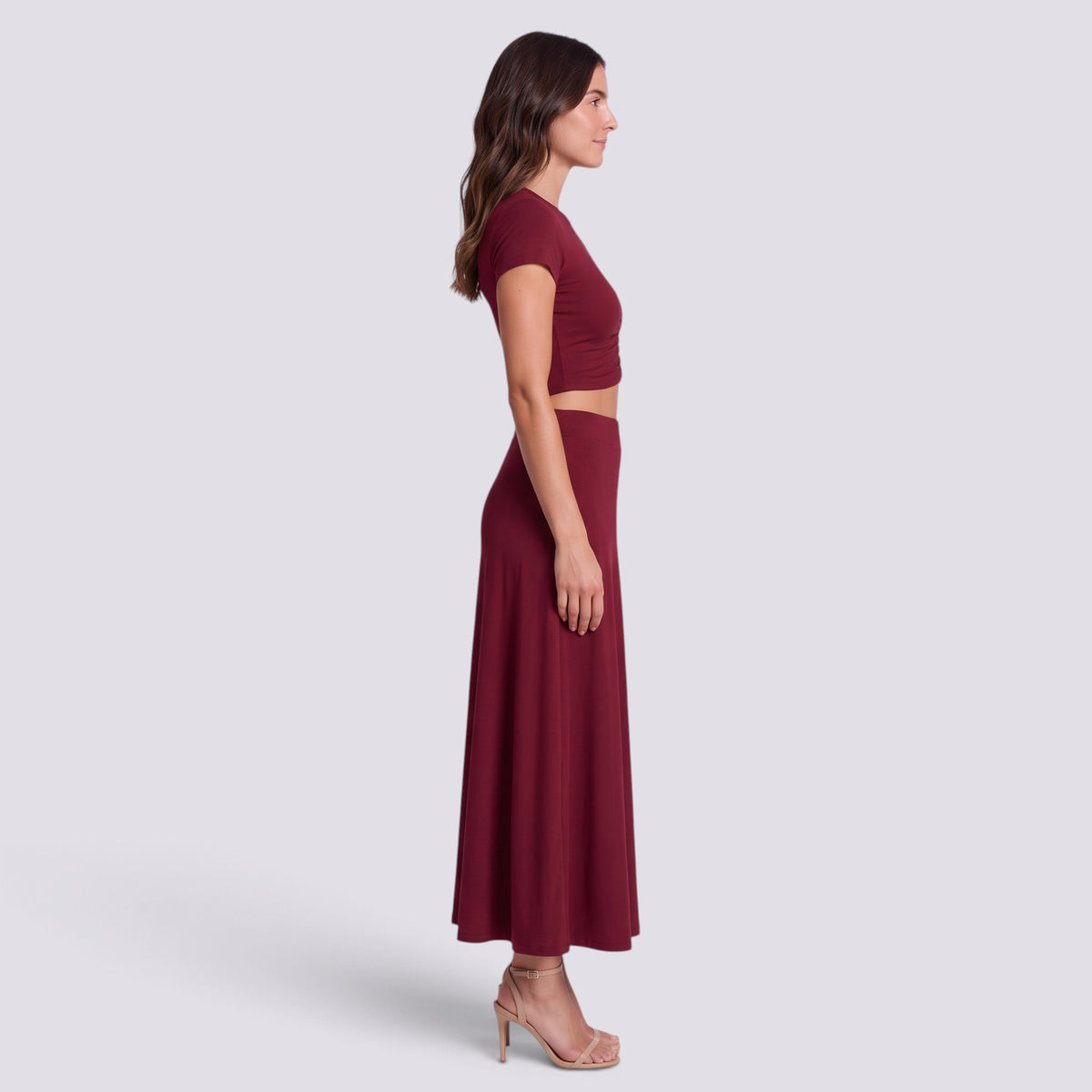 Conjunto de Falda Midi y Top Mujer