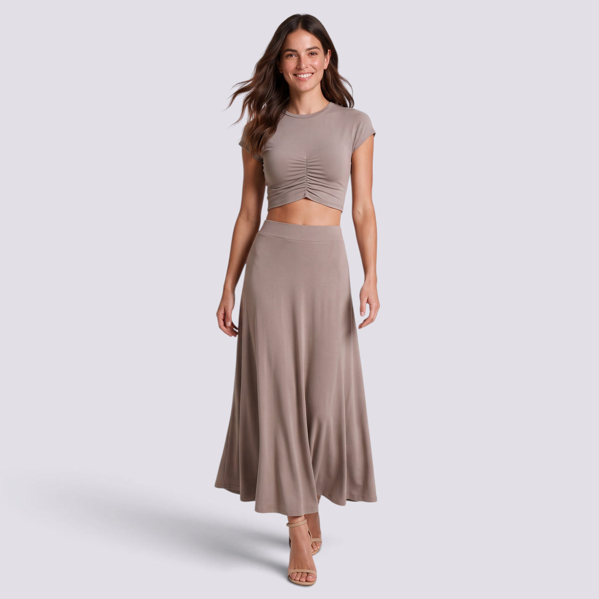 Conjunto de Falda Midi y Top Mujer