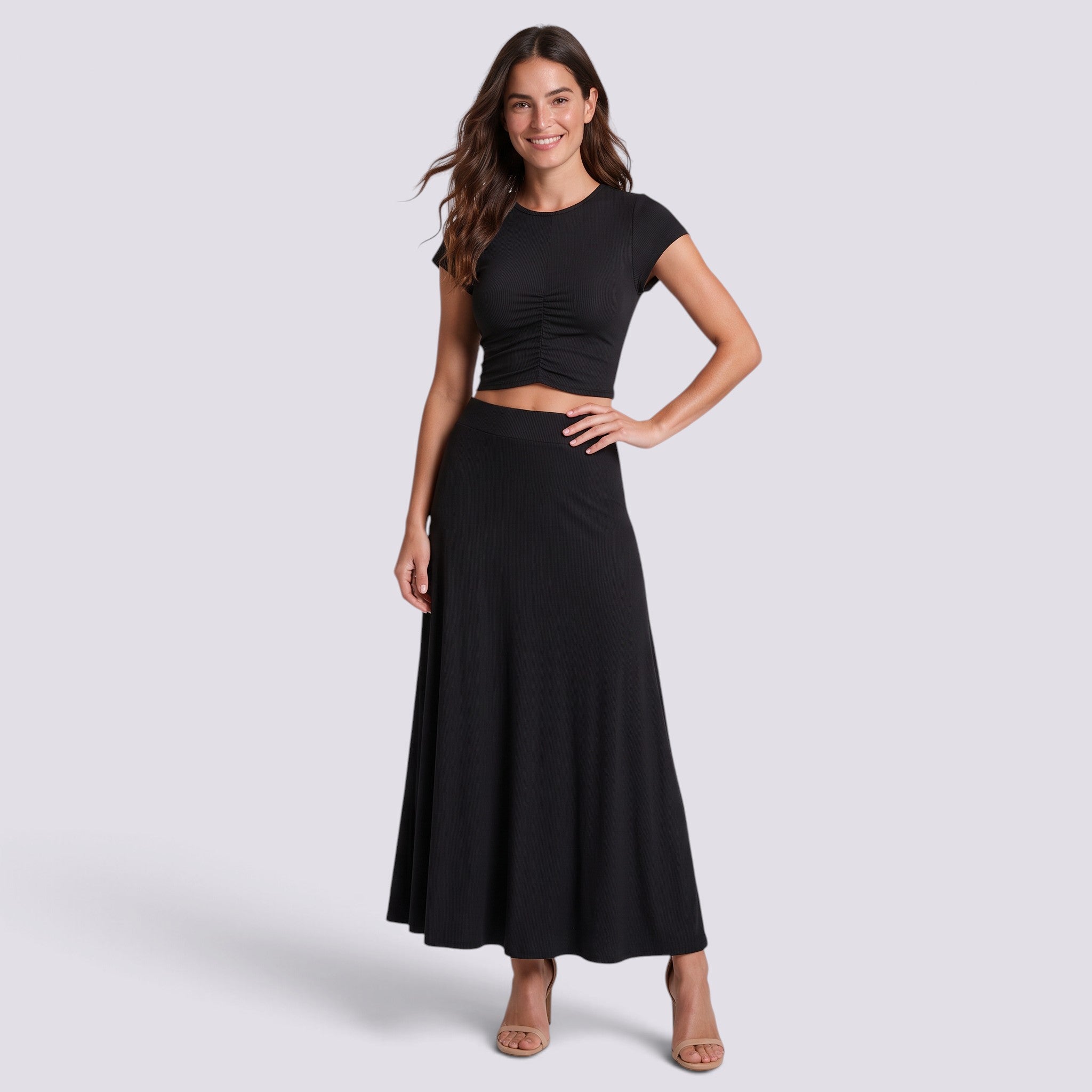 Conjunto de Falda Midi y Top Mujer
