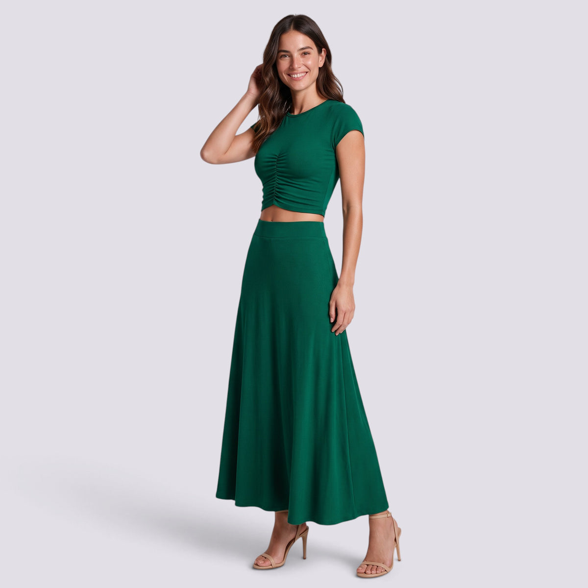 Conjunto de Falda Midi y Top Mujer