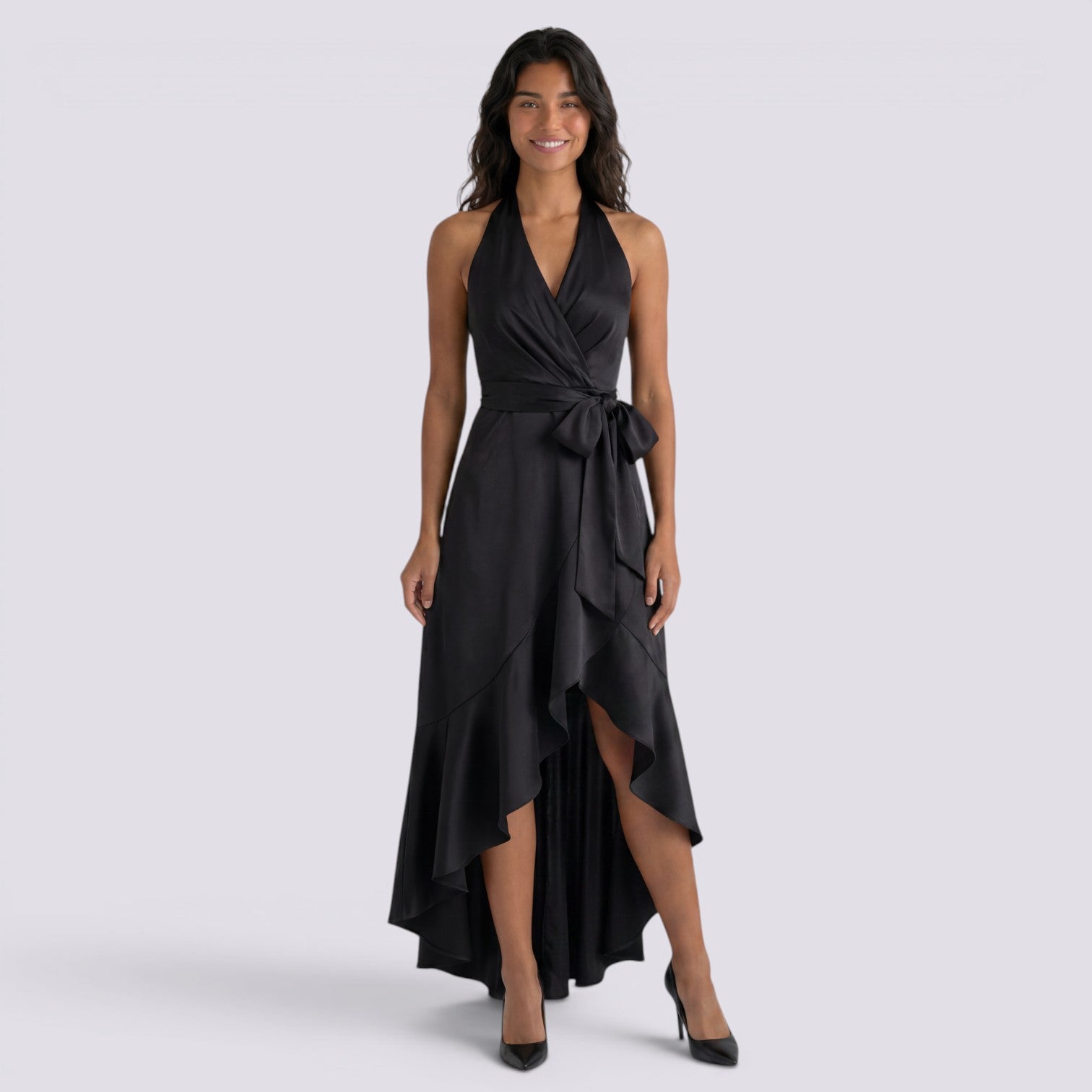 Vestido de Fiesta Satinado Mujer