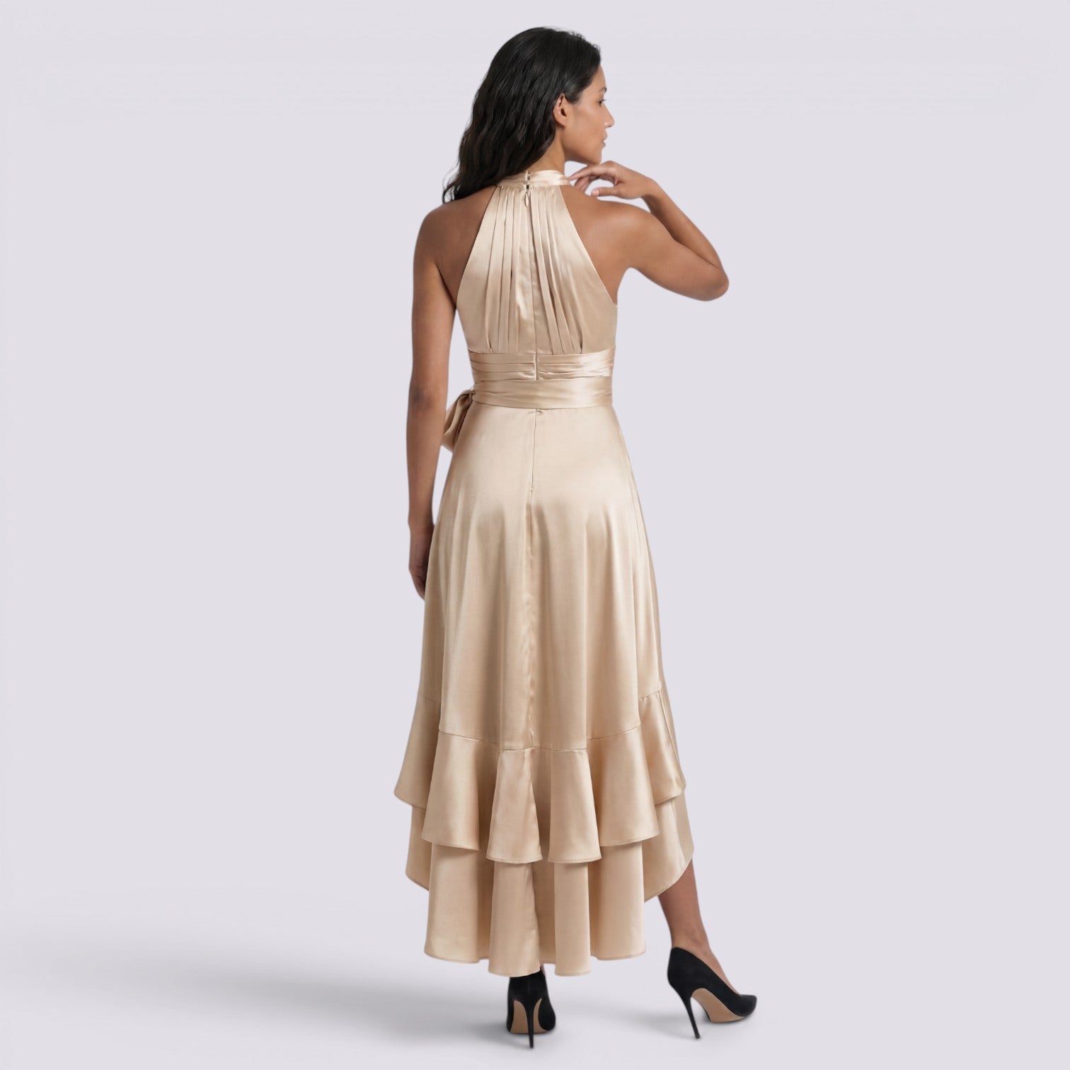 Vestido de Fiesta Satinado Mujer