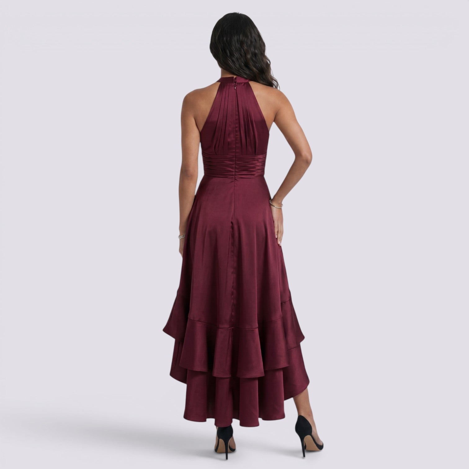 Vestido de Fiesta Satinado Mujer