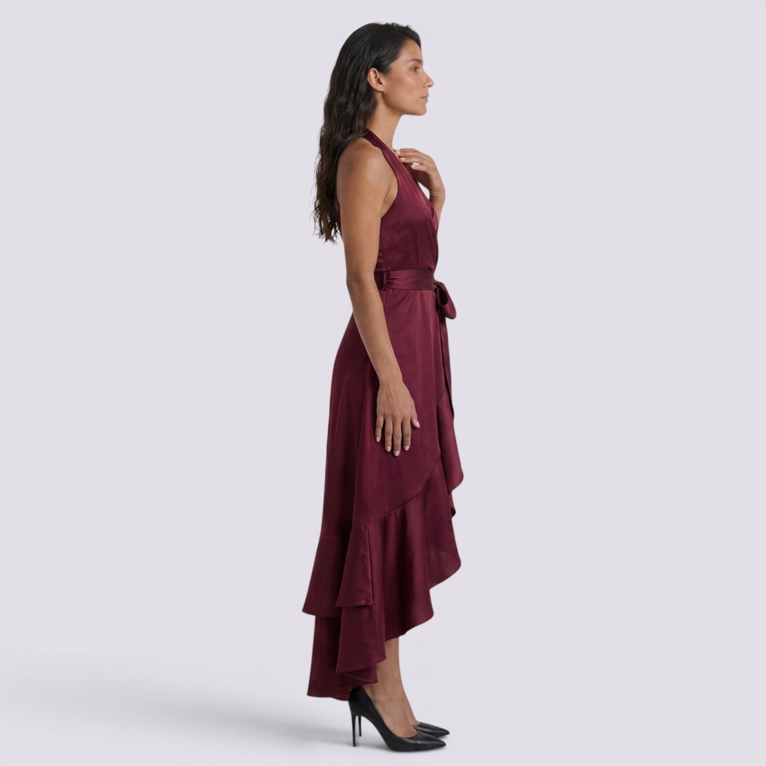 Vestido de Fiesta Satinado Mujer
