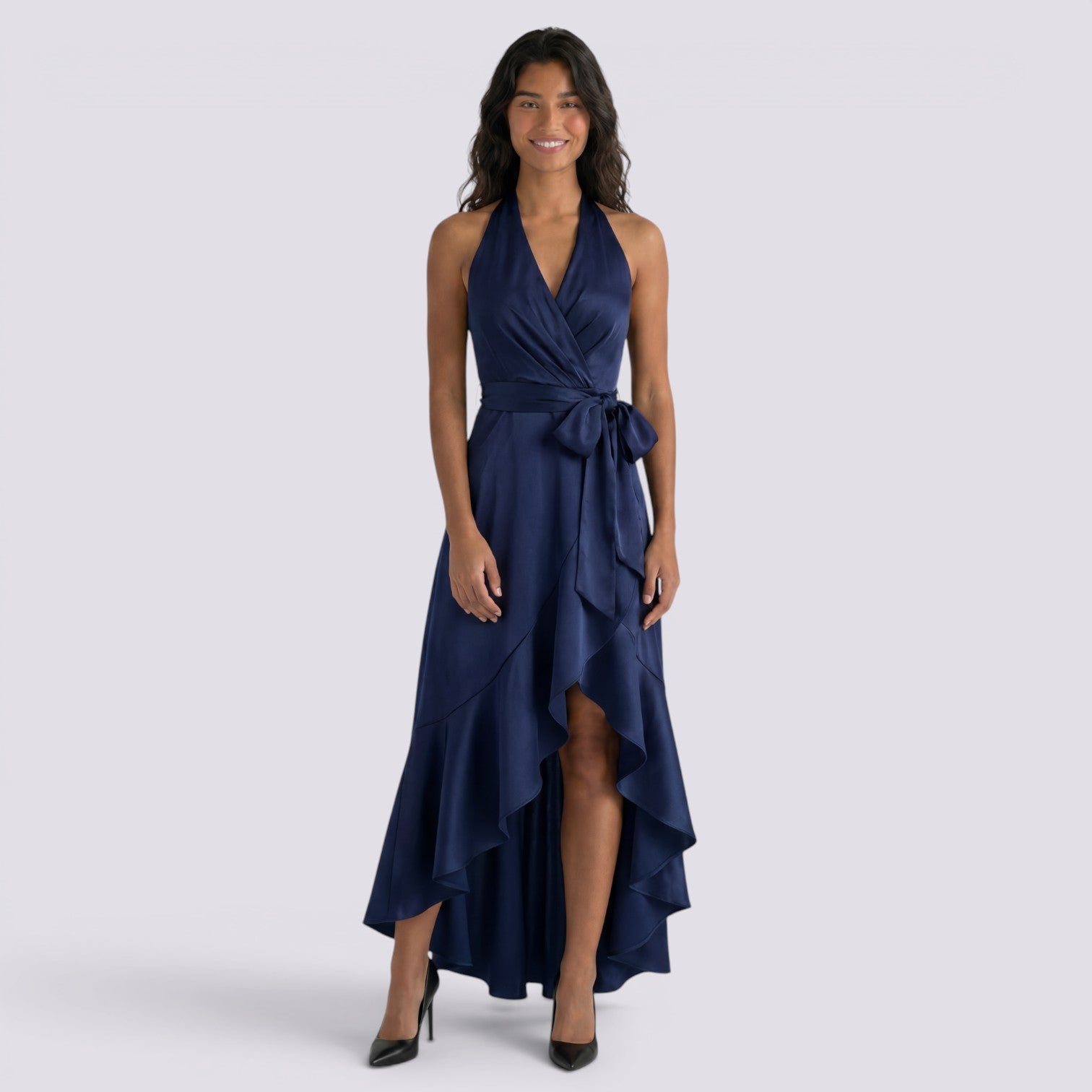 Vestido de Fiesta Satinado Mujer