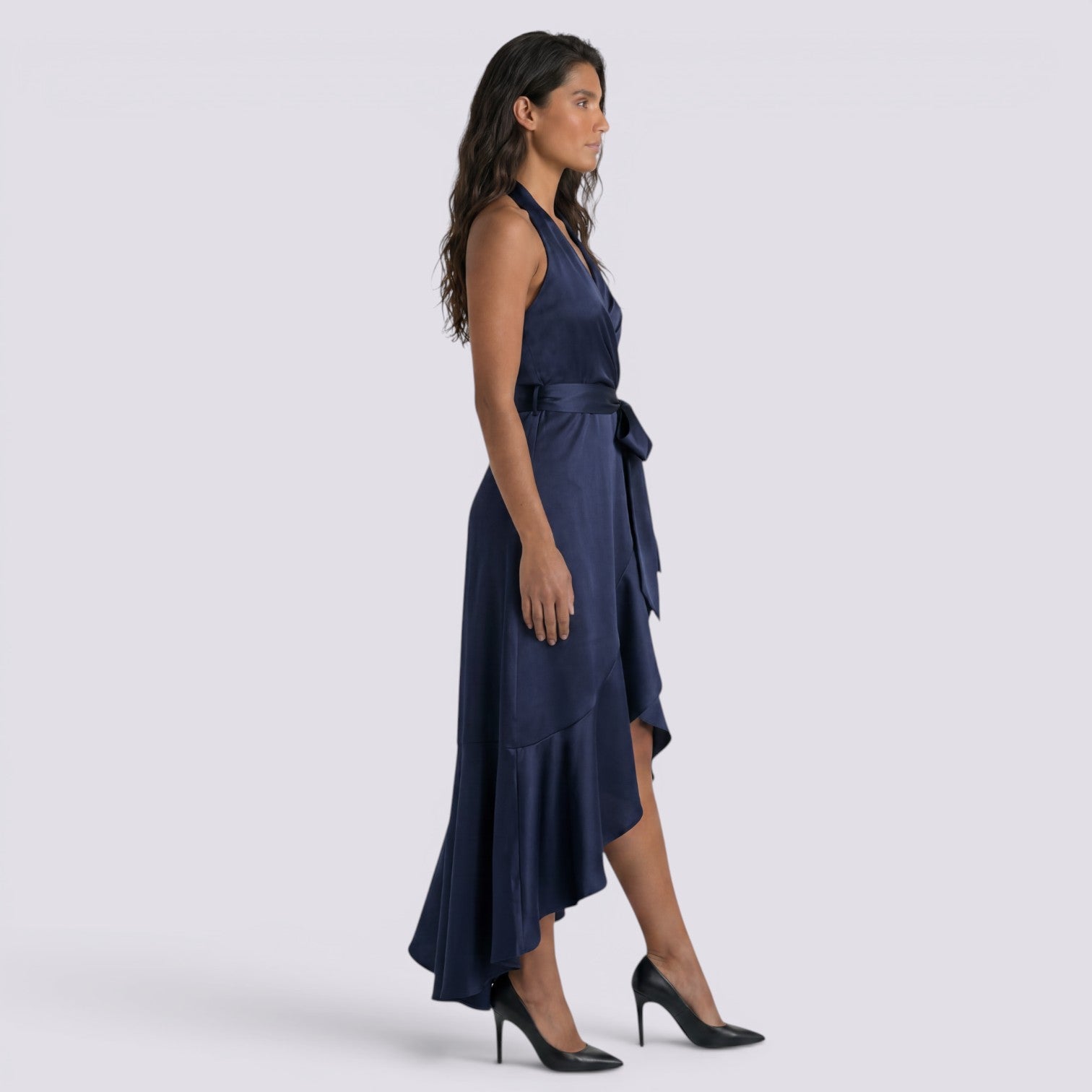 Vestido de Fiesta Satinado Mujer